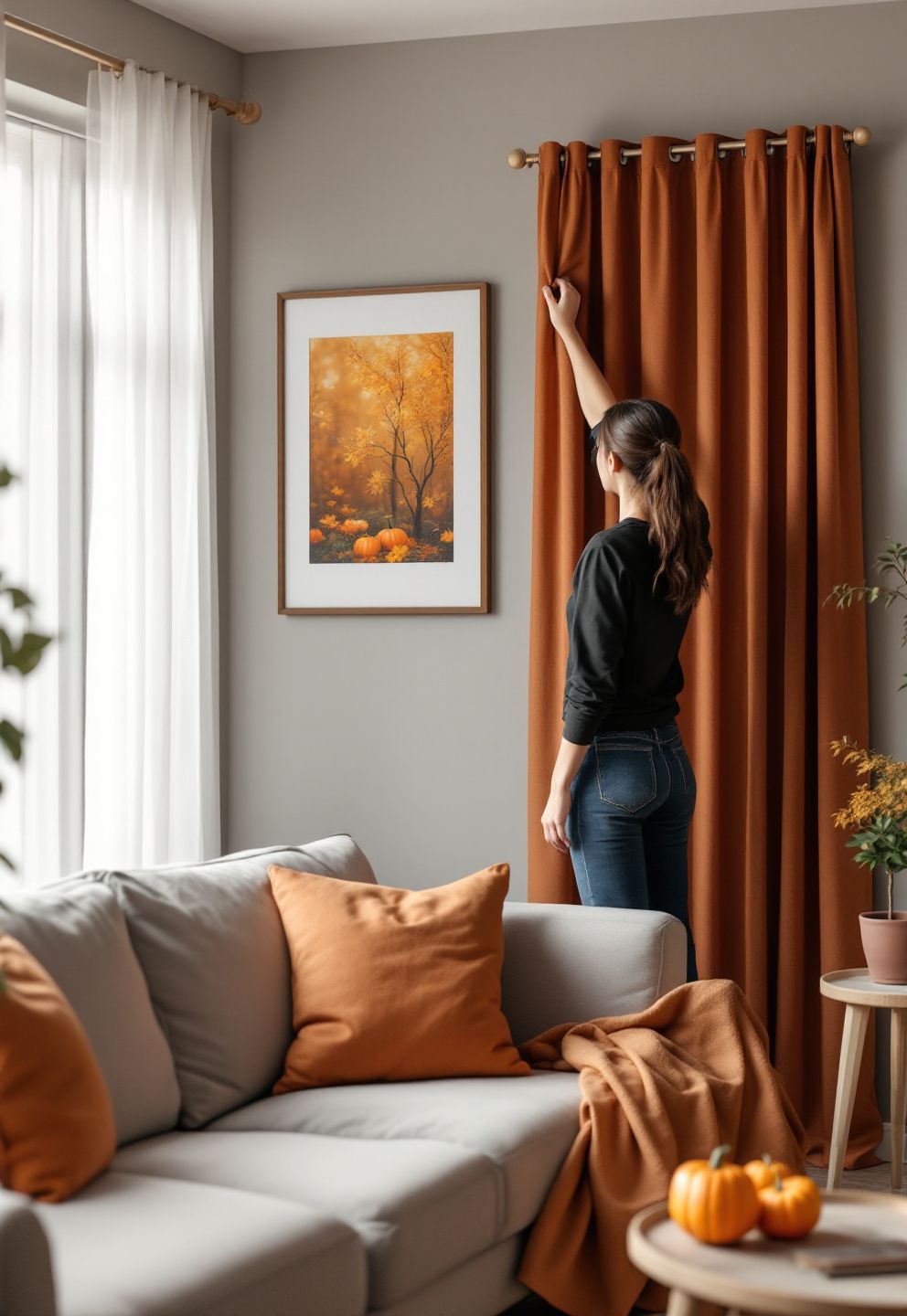 Fall Living Room Apartment Decor: A Fully Renter-Safe Refresh – seasonal — fall seasonal — fall decor · Fall Living Room Decor: 16 Cozy Warm Designs That Embrace the Season Beautifully