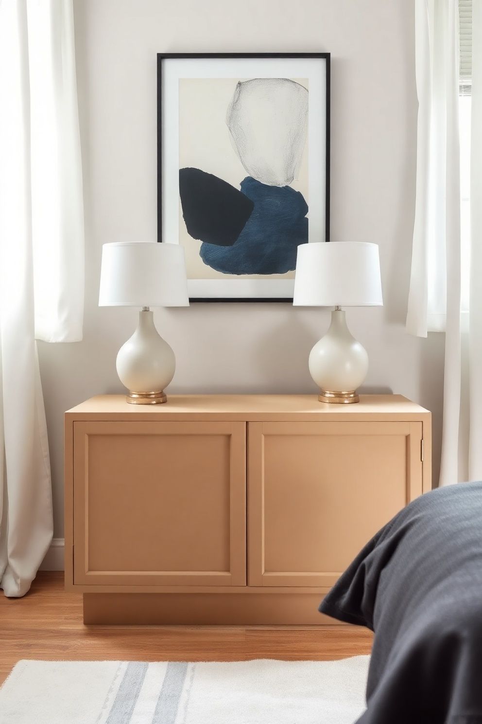 Six-Drawer White Lacquered Dresser With a Clean Flush-Front Design – Japandi coastal —-bedroom decor · Modern Coastal Bedroom: 16 Clean Airy Designs With a Fresh Ocean Feel
