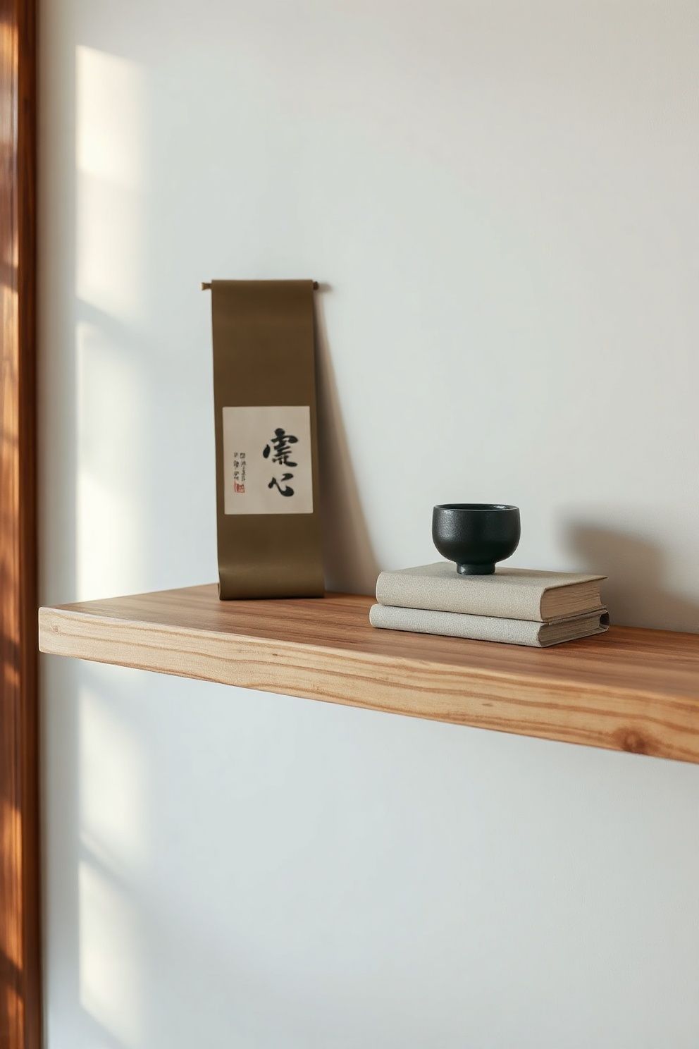 Style a Low Shelf With Considered Objects – Japandi living room · 23 Japandi Living Room Ideas That Feel Calm and Effortlessly Beautiful