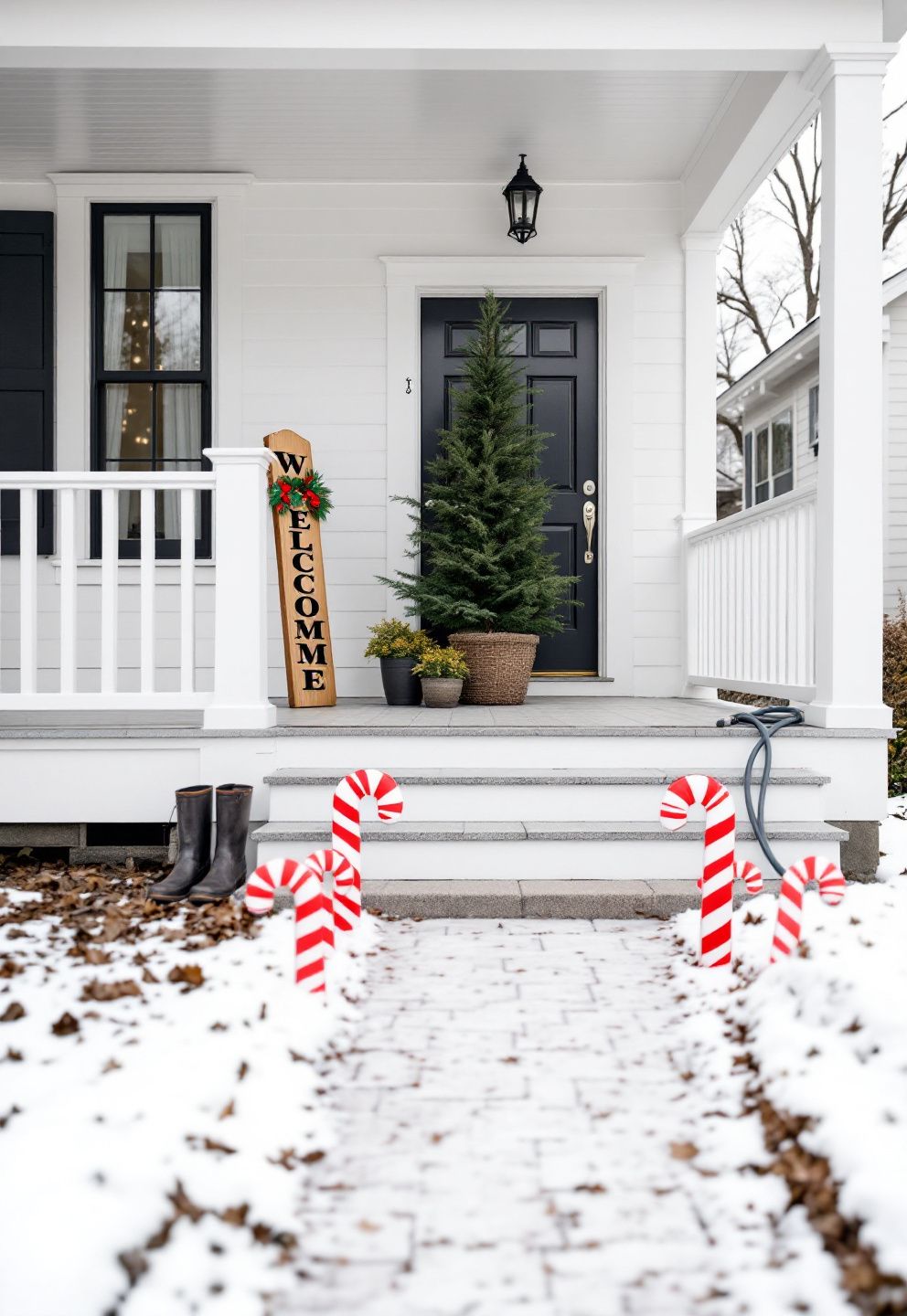 Real Budget Christmas Front Porch Ideas Built on Candy-Cane Markers and a Welcome Sign – seasonal — christmas + winter seasonal — christmas + winter decor · Christmas Home Decor Ideas: 20 Beautiful Festive Transformations for Every Room