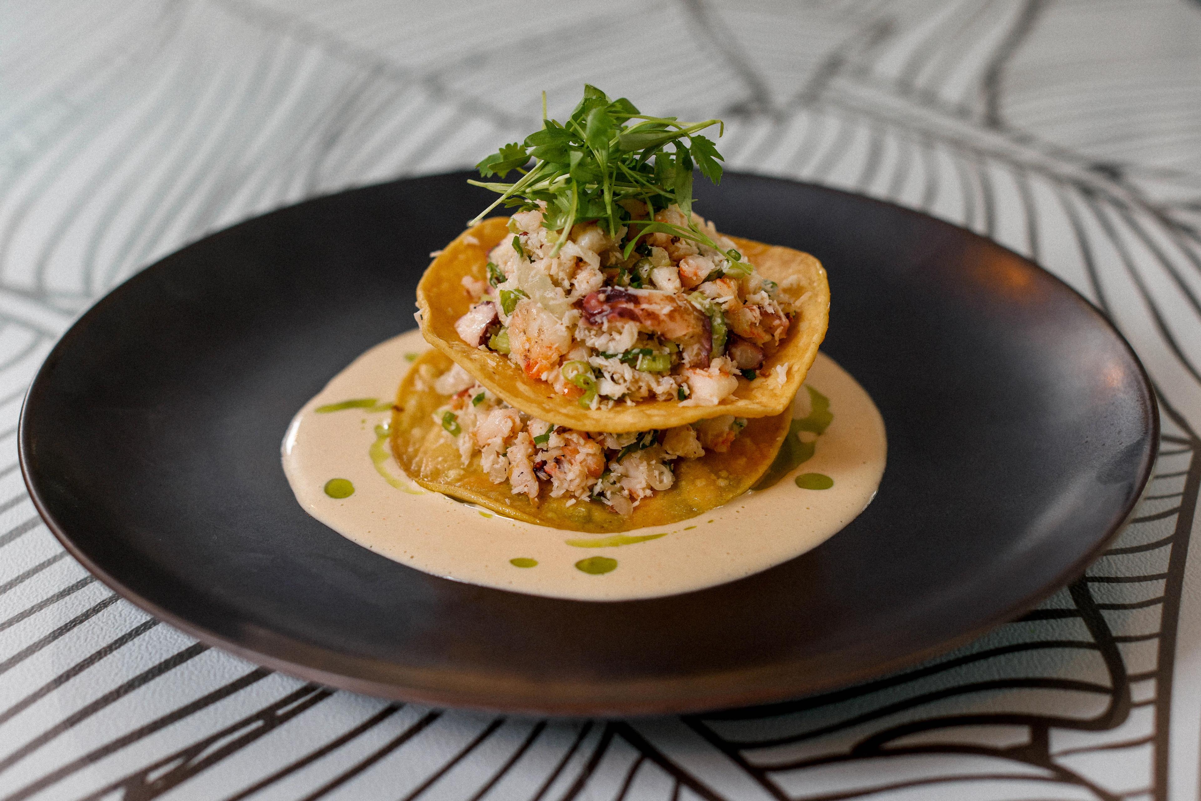 The seafood kelaguen tostada at familyfriend combines Guamanian and Mexican influences.