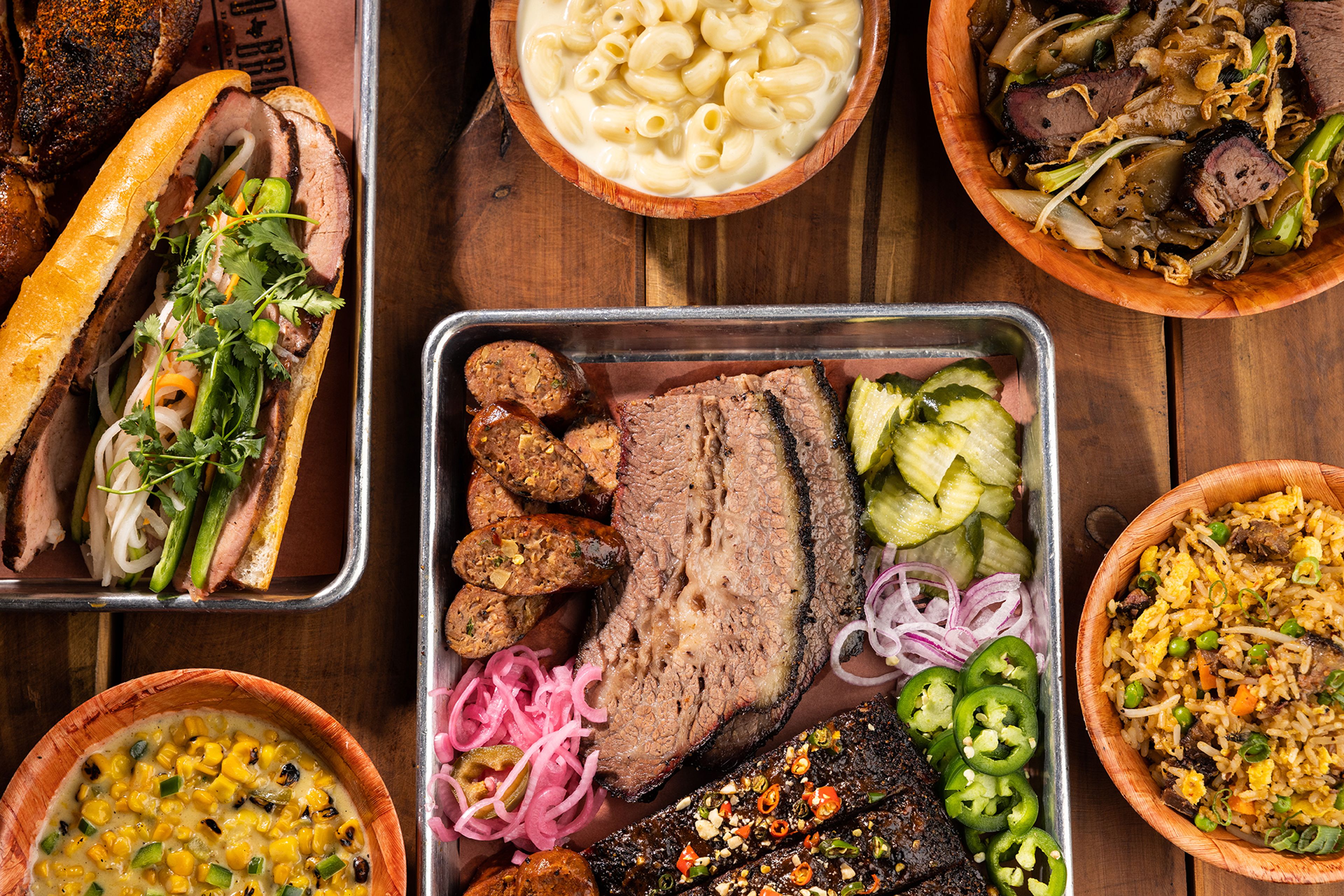Various barbecue dishes and sides