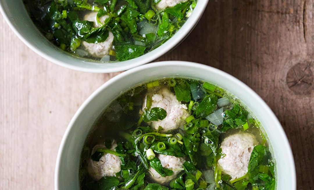 Vietnamese Meatball and Watercress Soup (Canh) | James Beard Foundation