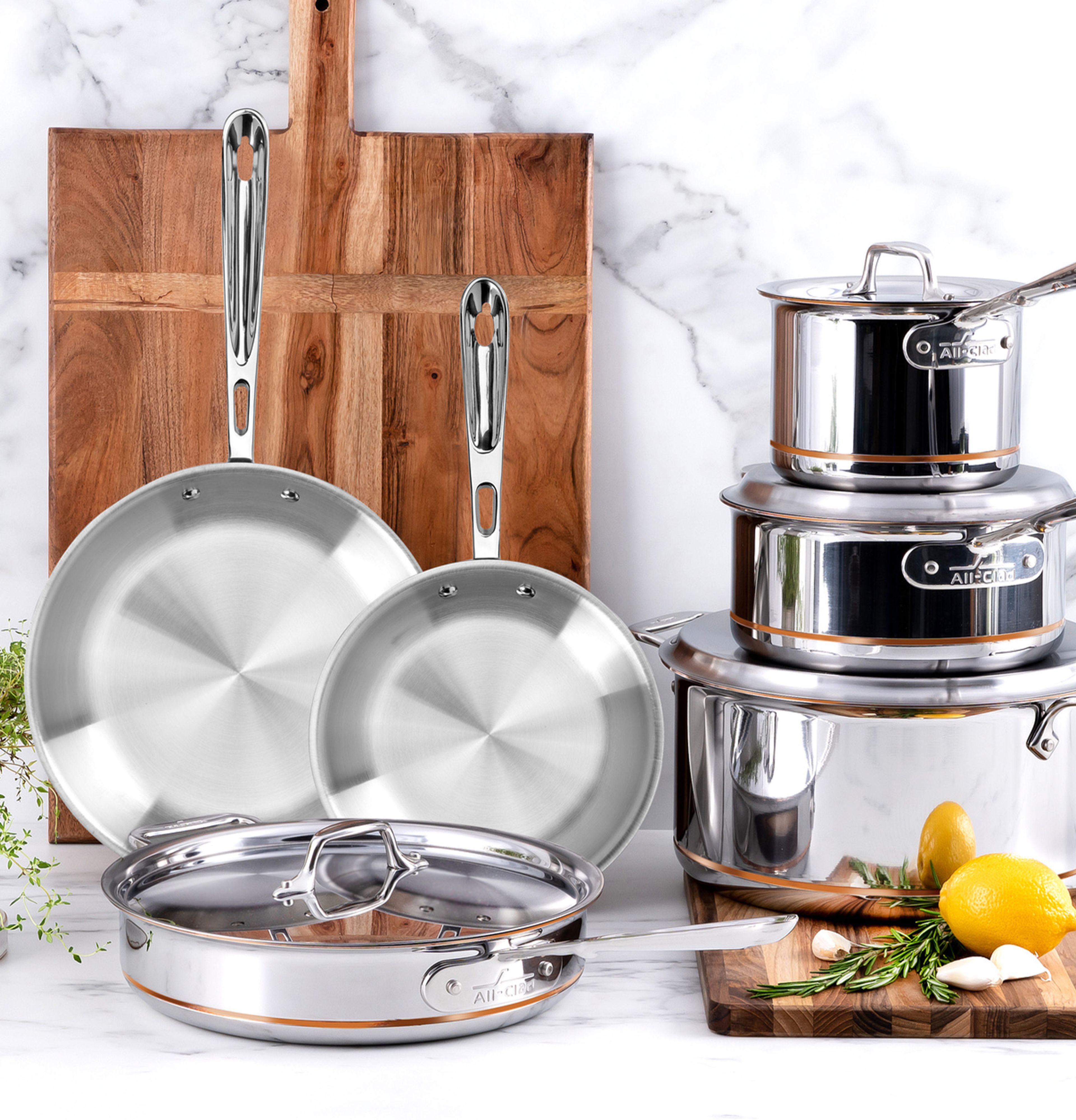 Set of all-clad cookware