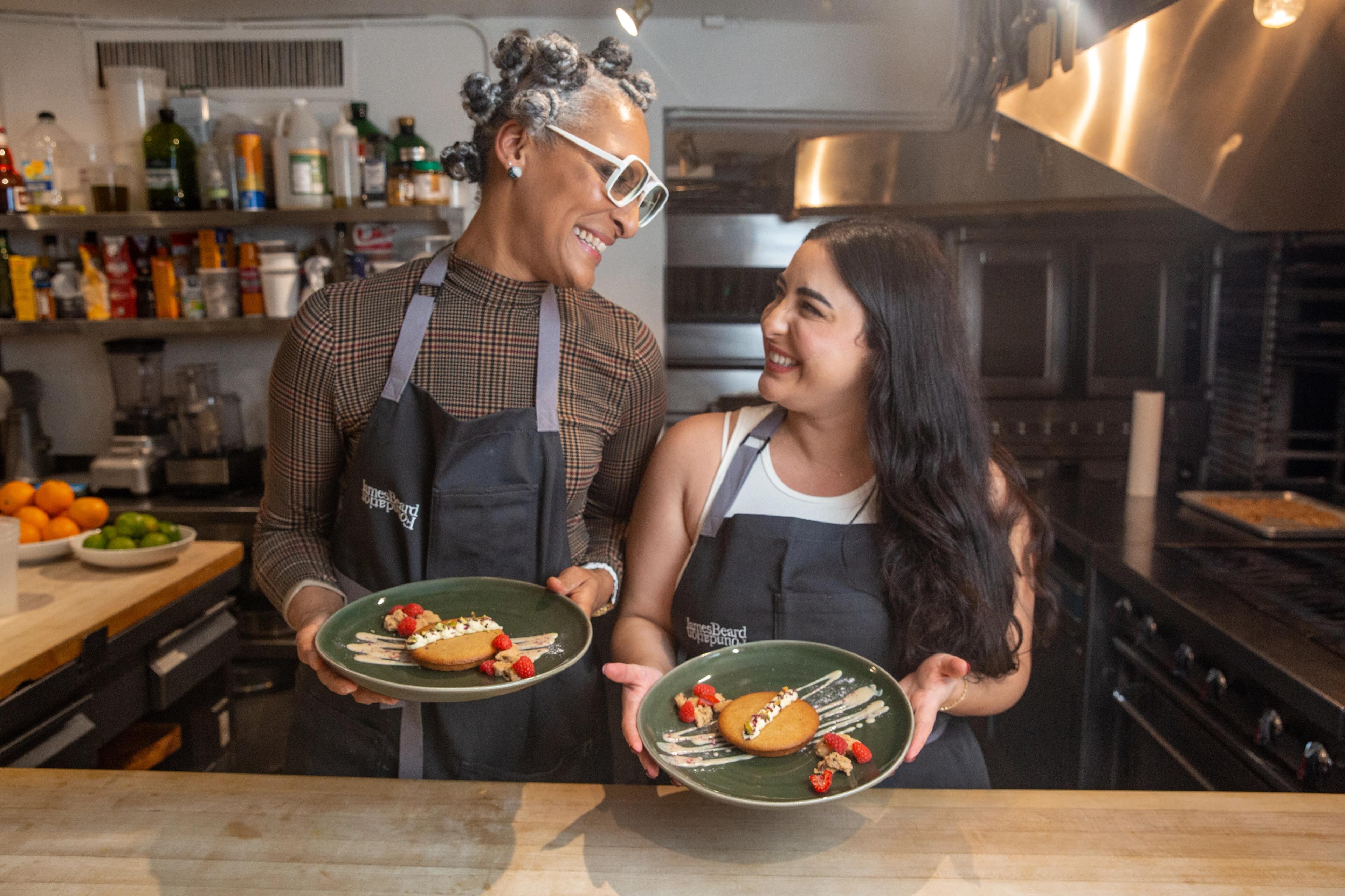 Carla Hall with 2024 Favorite Chef Keyana Jadali
