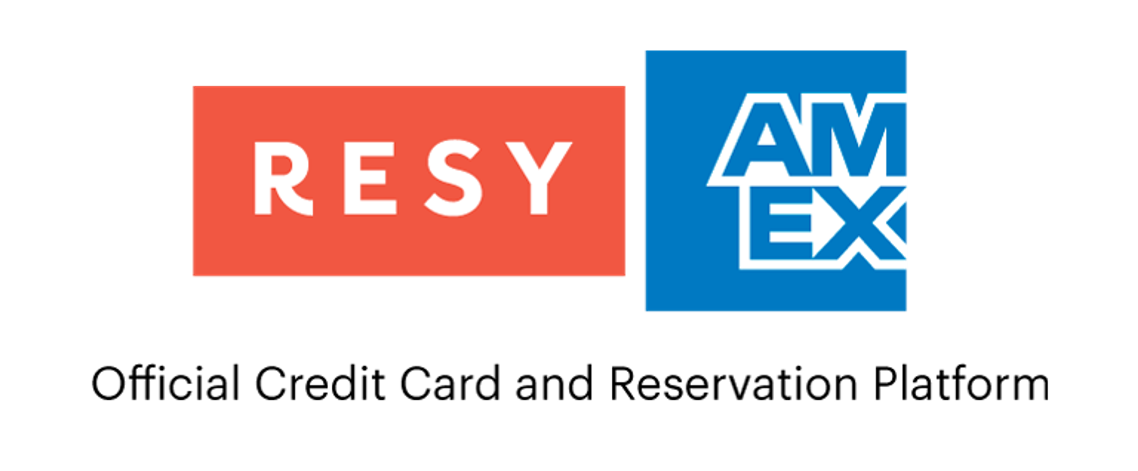 Resy logo Amex logo Official Credit Card and Reservation Platform