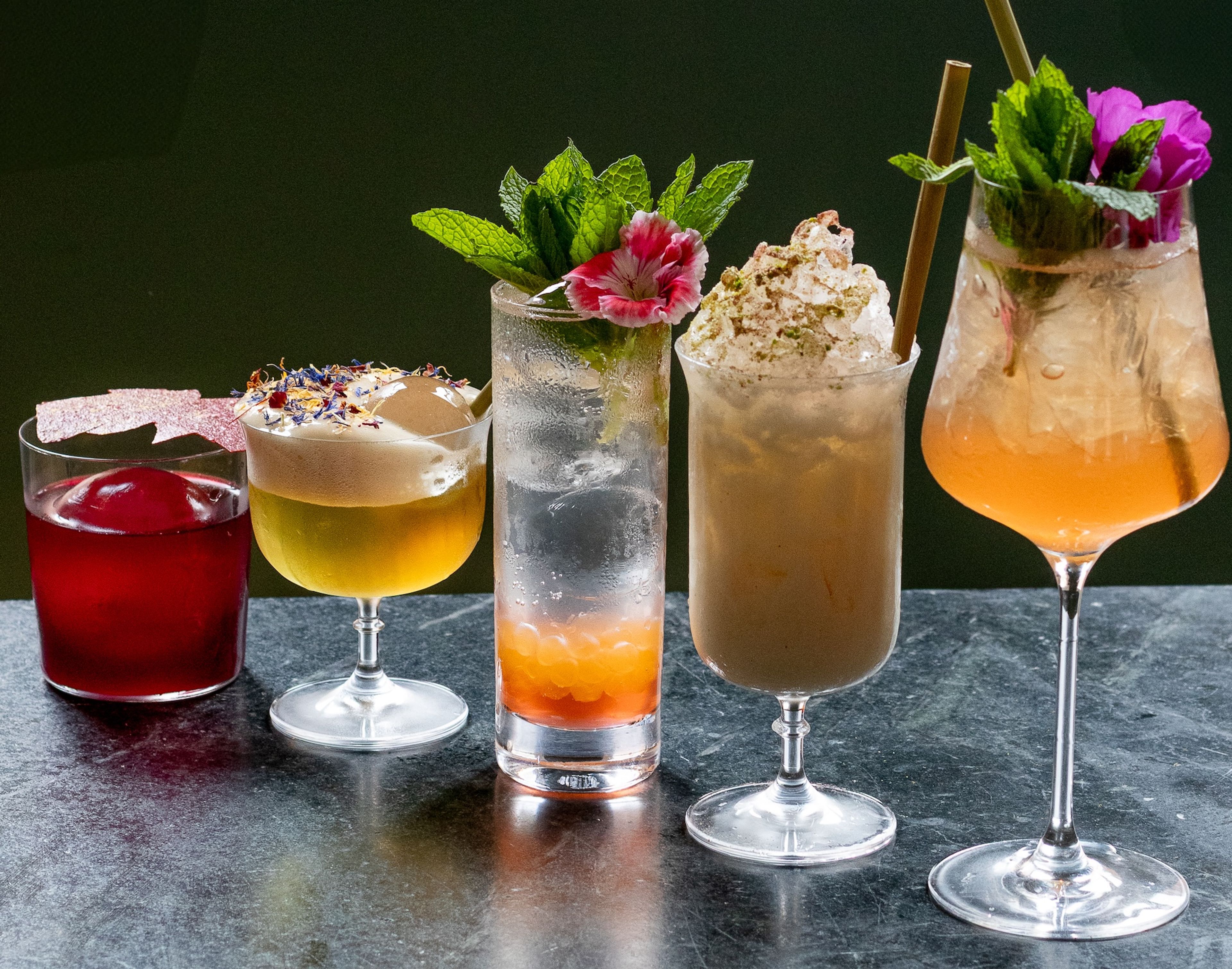 Cocktail menus are leaning into savory, fermented flavors and low- or zero-ABV drinks. (Photo courtesy of Sayat Ozyilmaz/Dalida)
