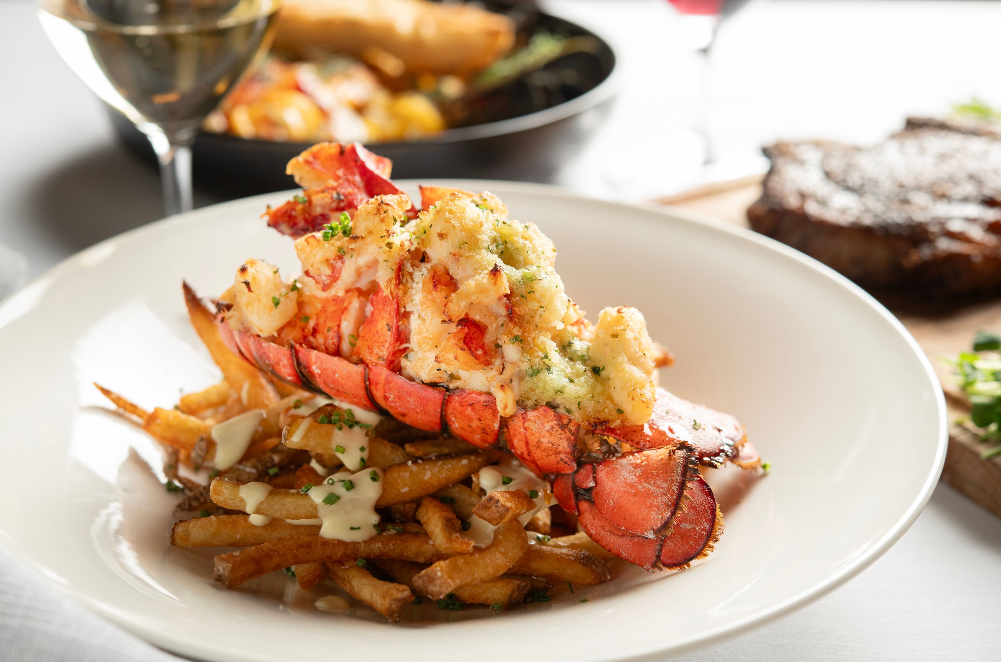 Lobster Thermidor at Market Steer Steakhouse.