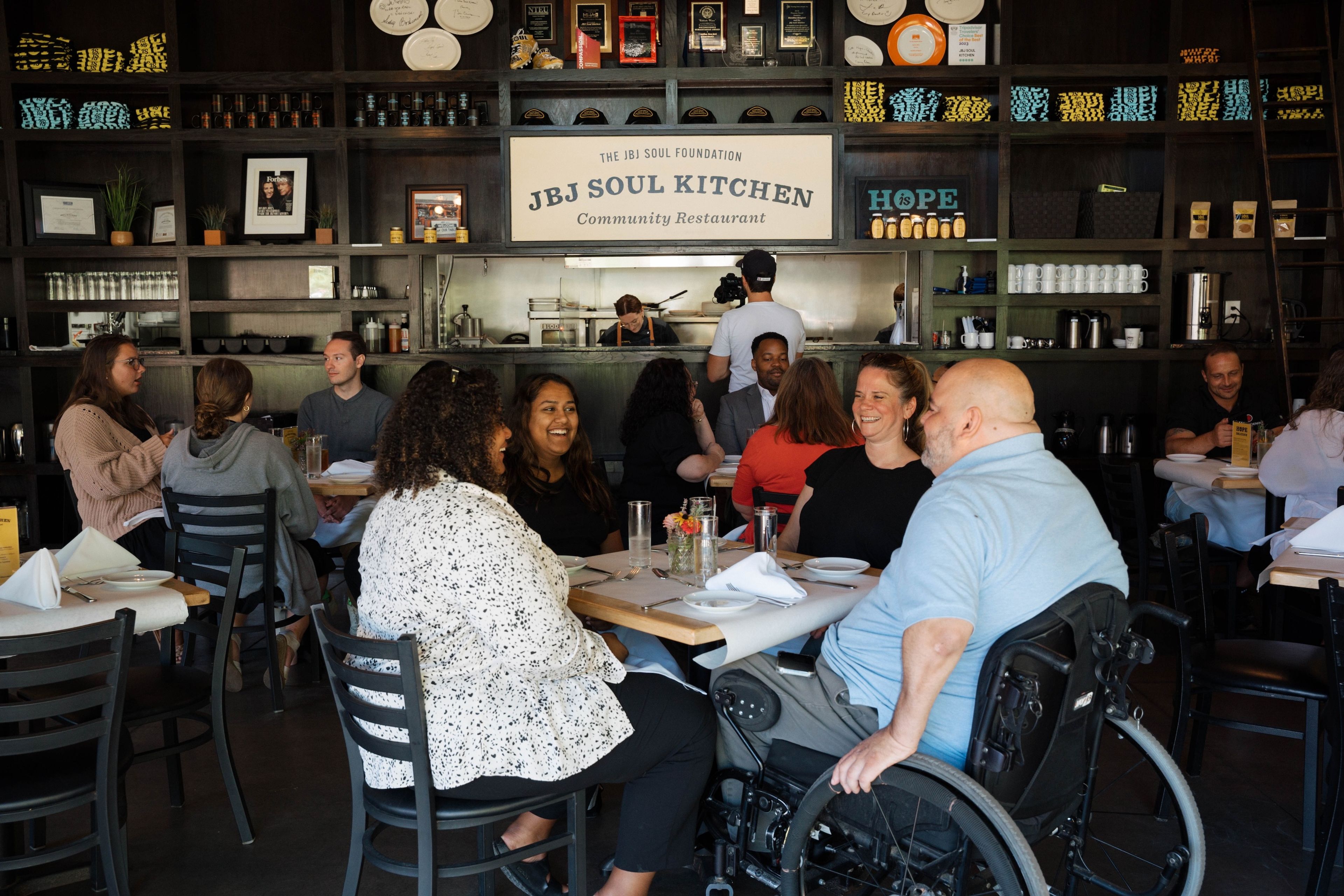 Diners at a JBJ Soul Kitchen.
