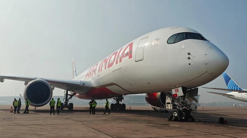 Air India A350 Suffers Engine Damage After Baggage Container Incident in Fog