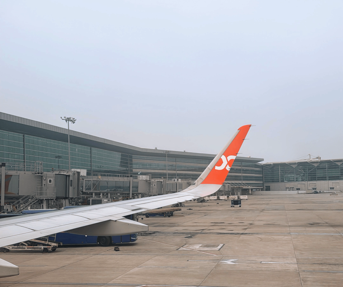 A view of a Winglet on an AIX aircraft