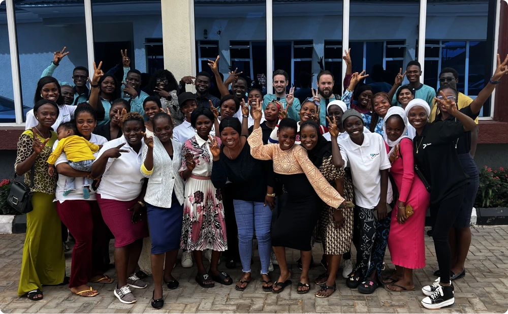 A group photo of the Jaza team