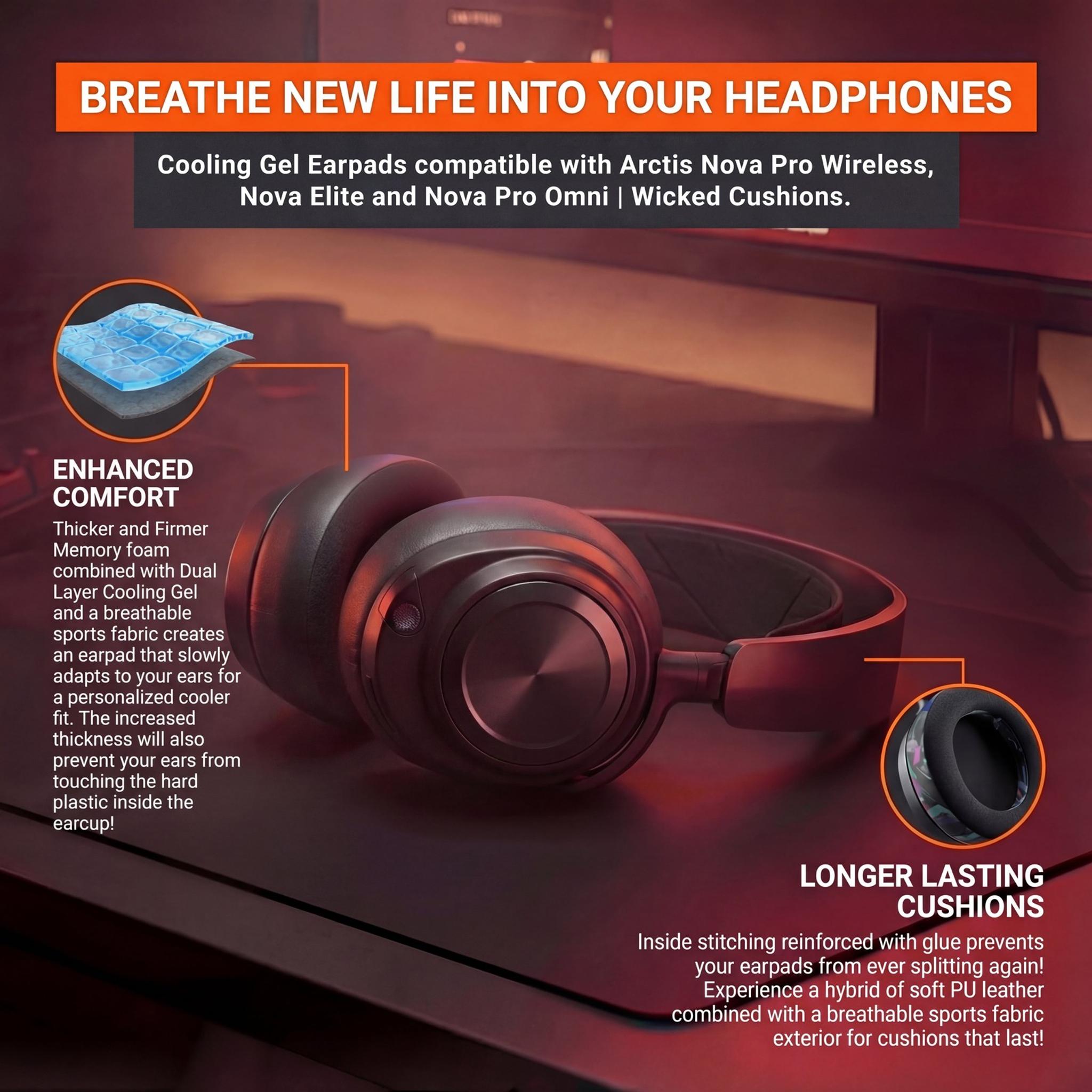 Arctis Nova Pro Wireless, Nova Elite & Nova Pro Omni Earpads - WC FreeZe Cooling Gel thumbnail 3