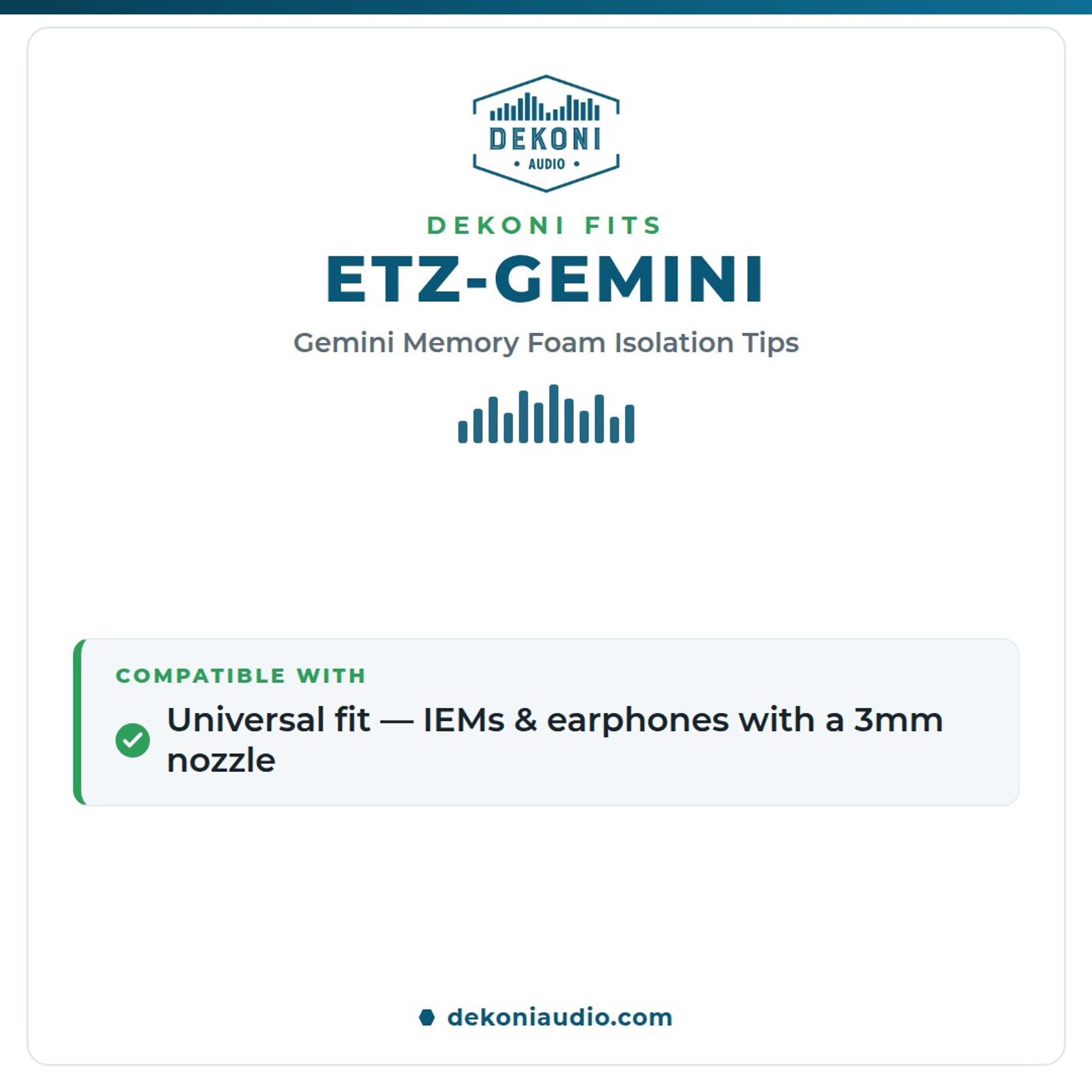 Memory Foam Isolation Earphone Tips Black - Gemini 3mm thumbnail 6