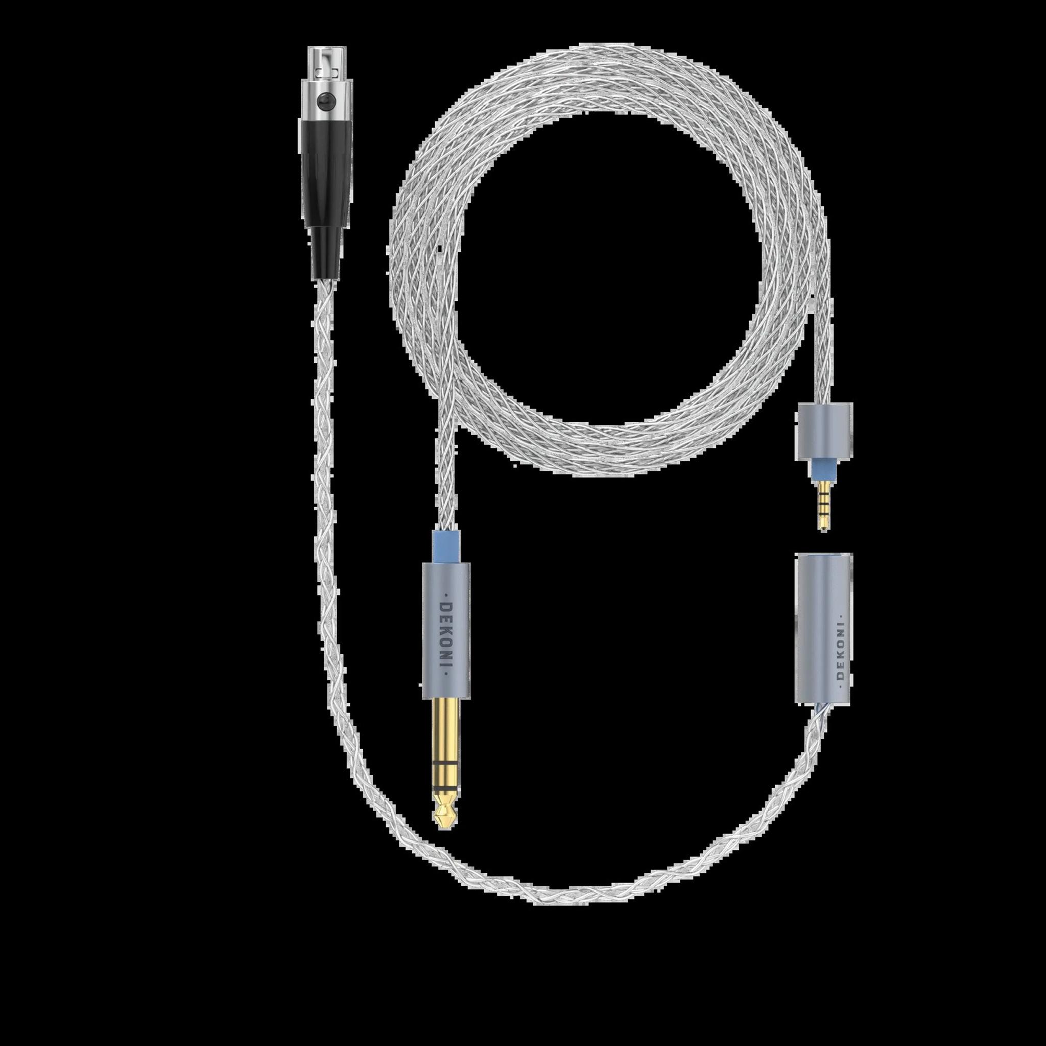 Dekoni Audio Ensemble 1/4" 64" Braided Cable with Single 3pin XLR Headphone Connector thumbnail 2