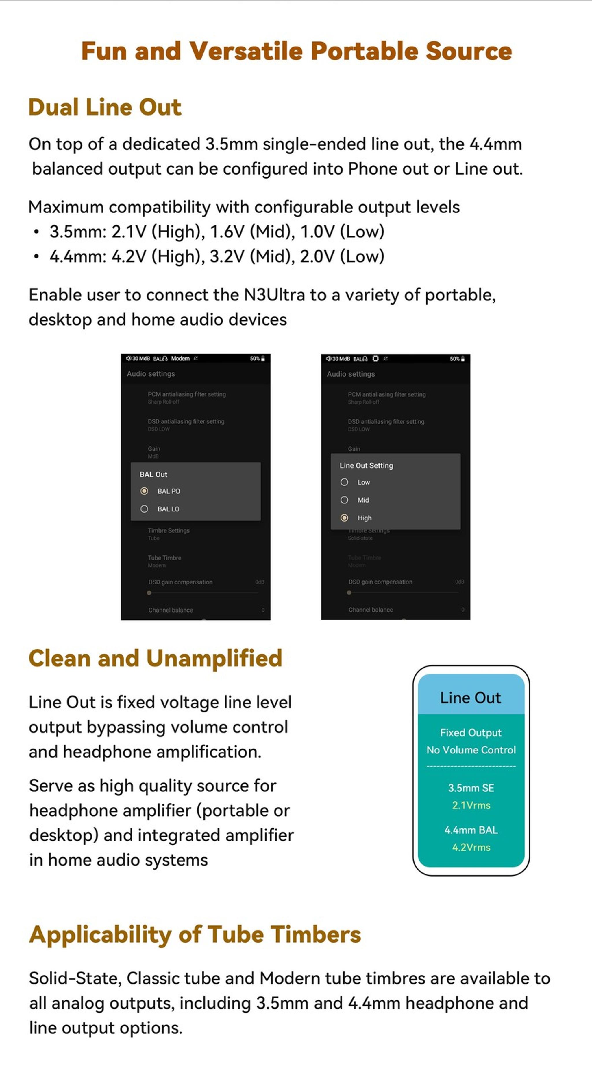 Cayin N3Ultra Triple Timbre Digital Audio Player thumbnail 8