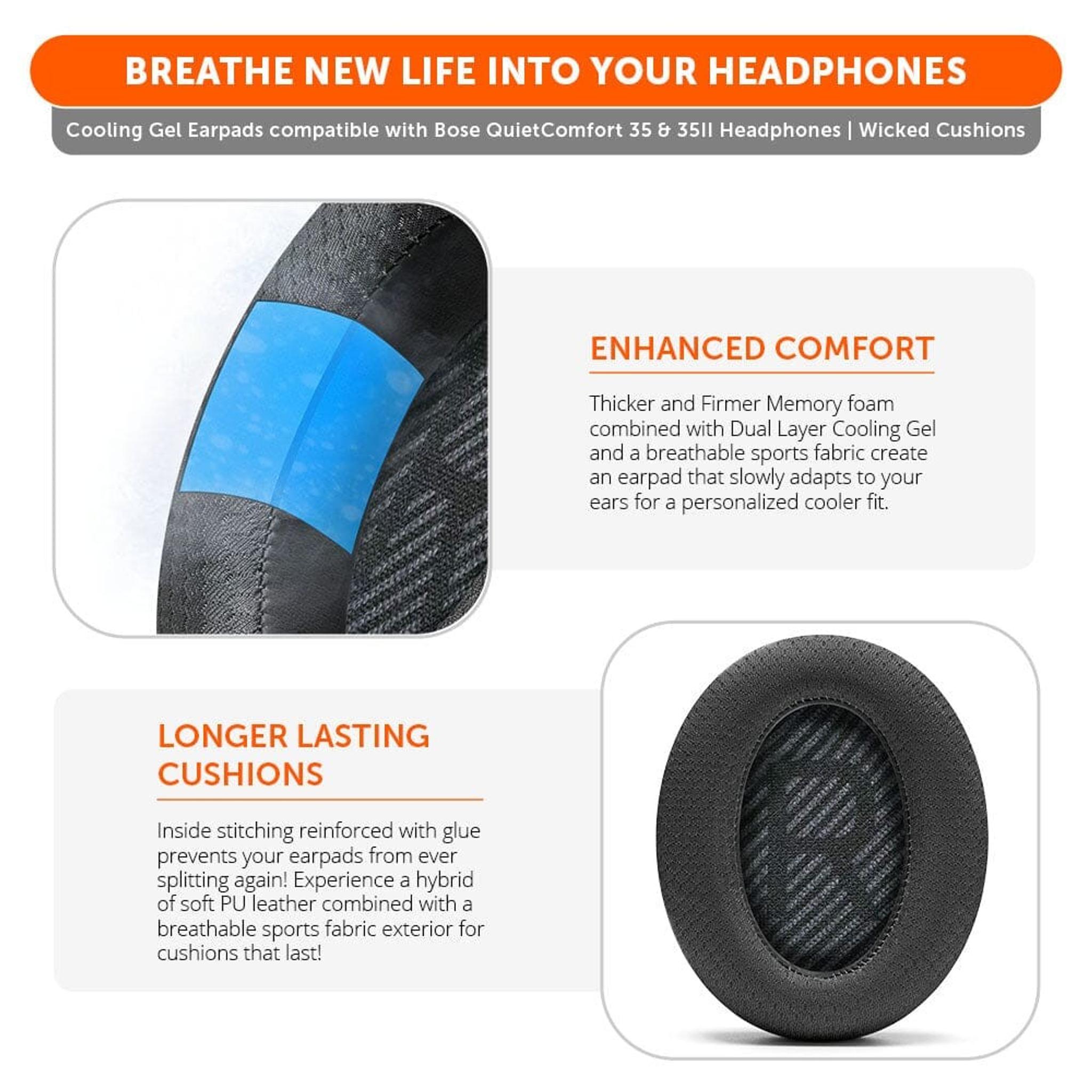 Bose QC35 Cooling Gel Earpads - WC FreeZe thumbnail 4