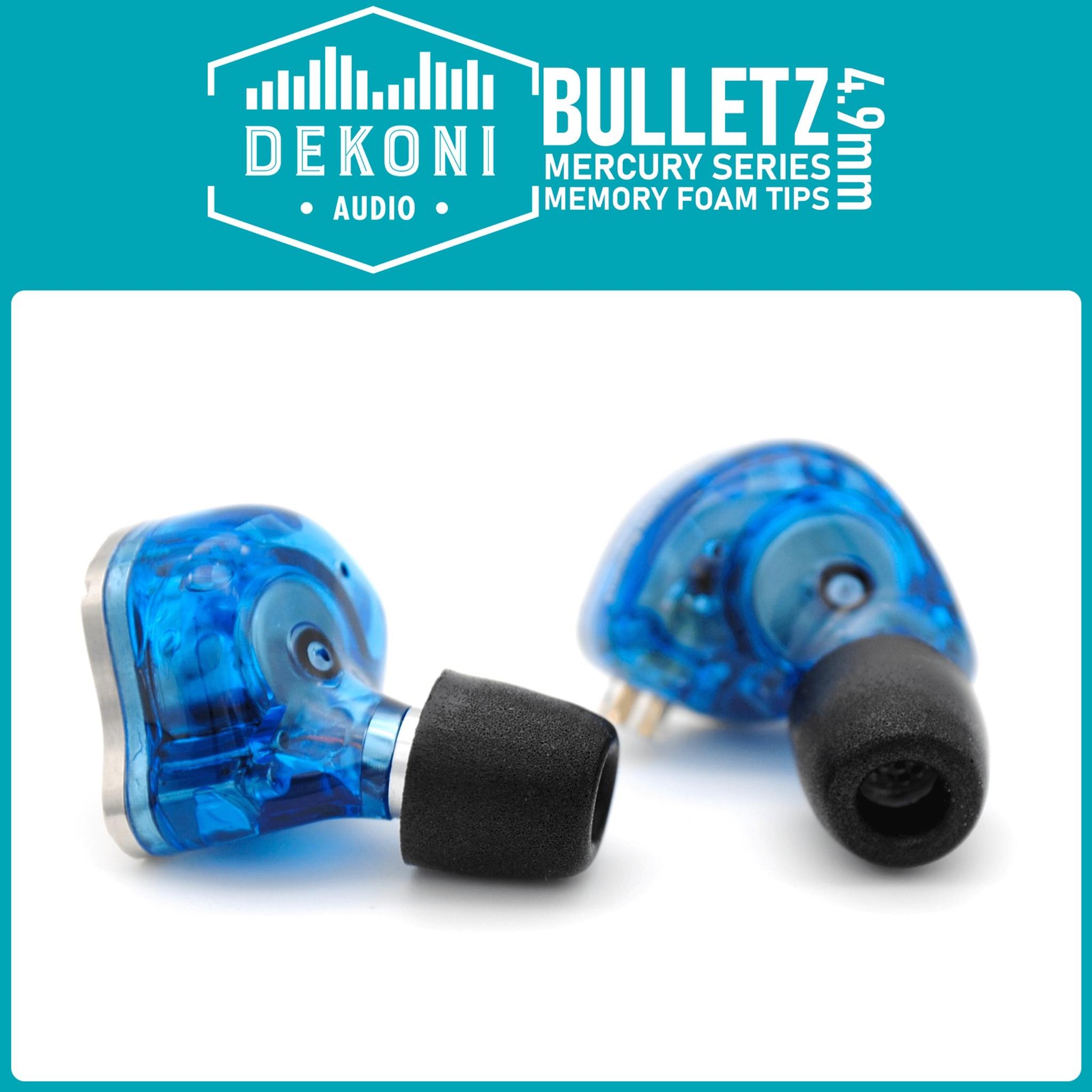 Memory Foam Isolation Earphone Tips Black 4.9mm Mercury thumbnail 2