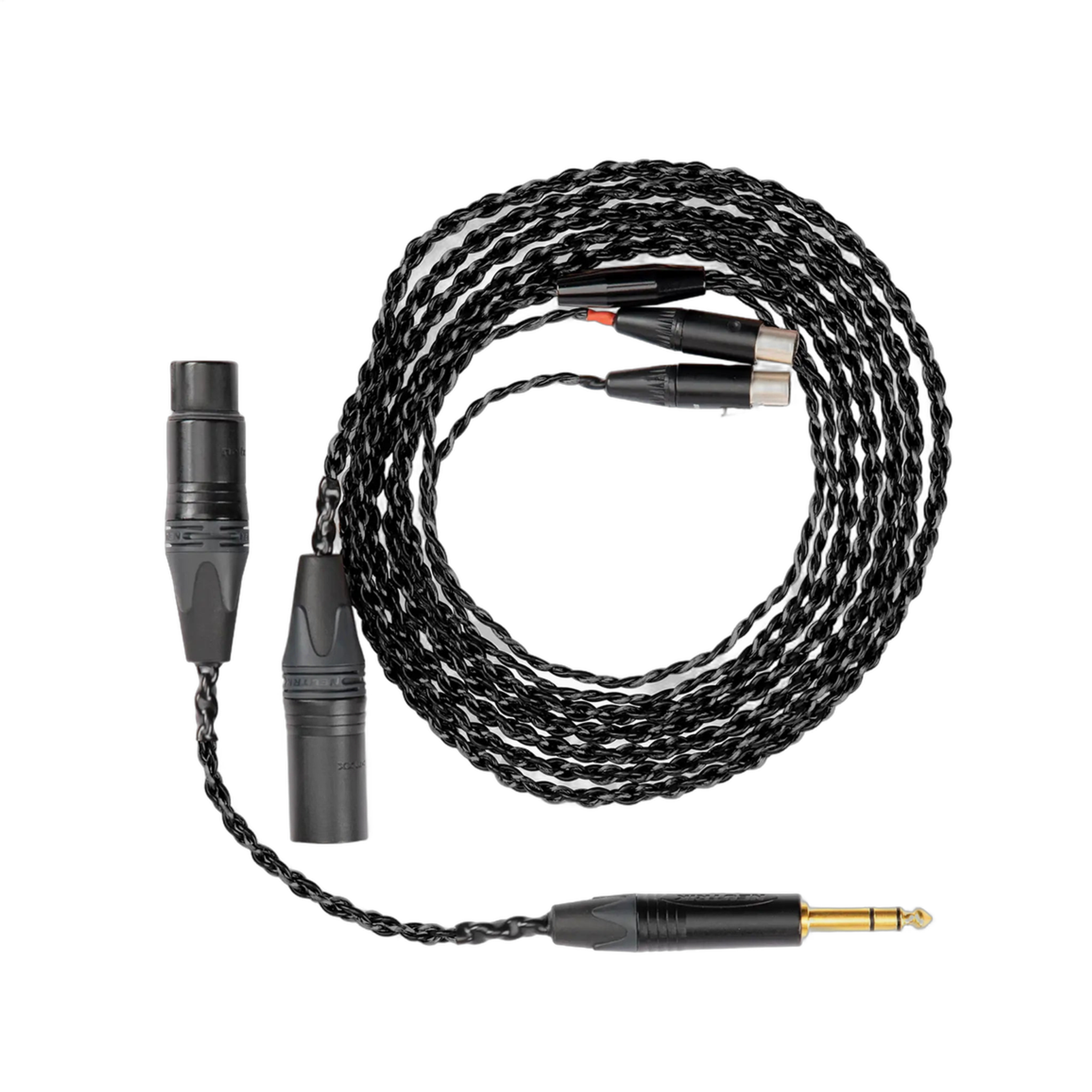 Audeze Std LCD Series Cable | Mini-XLR to 4-pin XLR w/ 6.3mm Adapter - Image 1