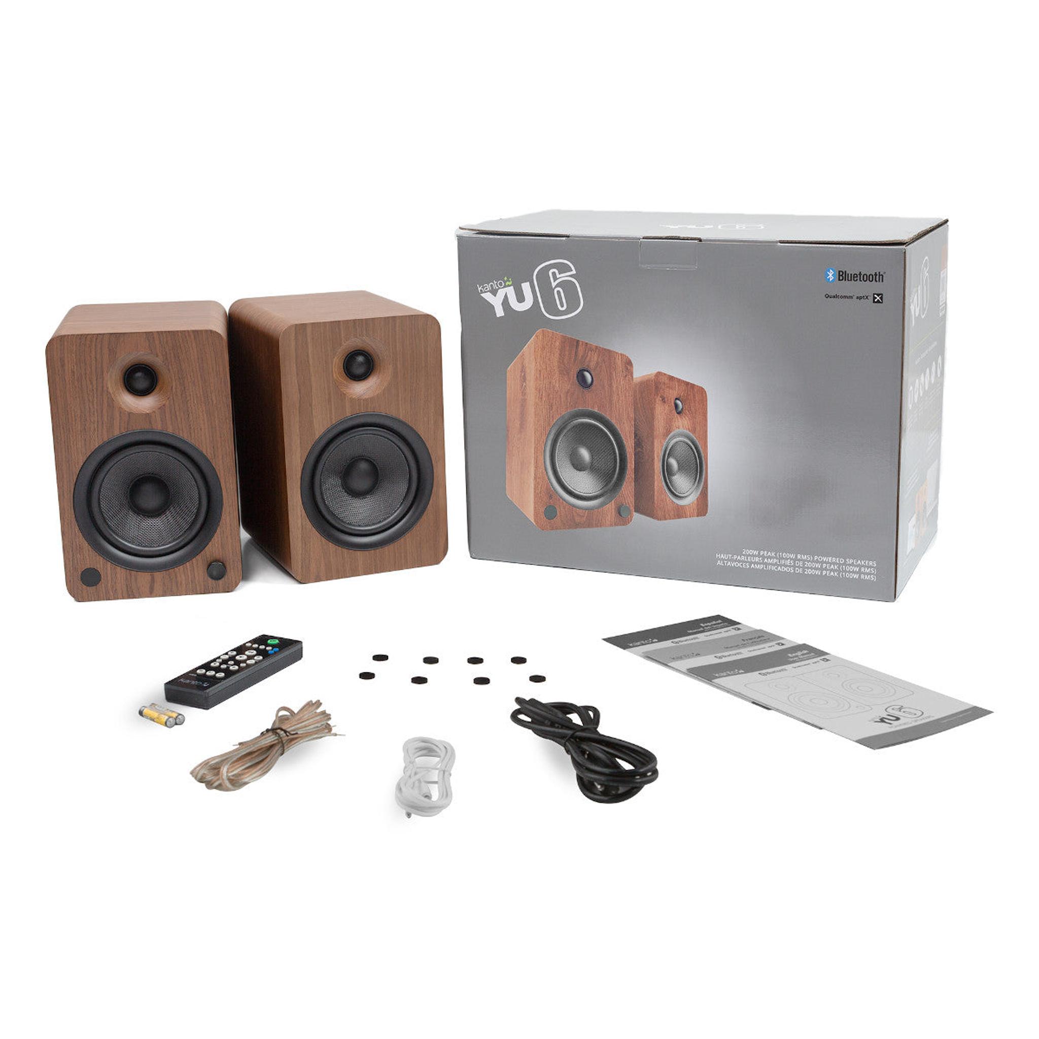 Kanto YU6 Powered Bookshelf Speakers with Built-In Bluetooth - Pair (Walnut) thumbnail 11