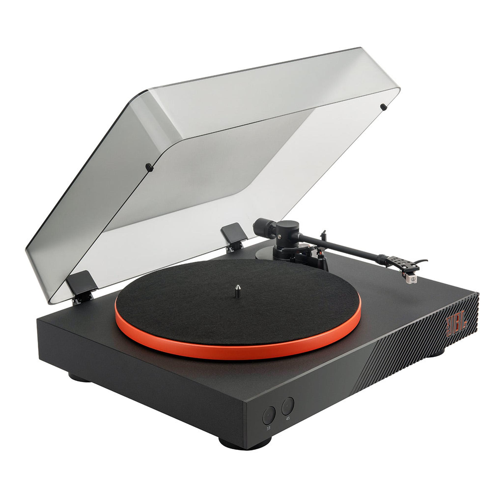 JBL Spinner BT Semi-Automatic Belt-Drive Turntable with Bluetooth 5.3 and Installed Audio Technica Cartridge (Black & Orange) thumbnail 14