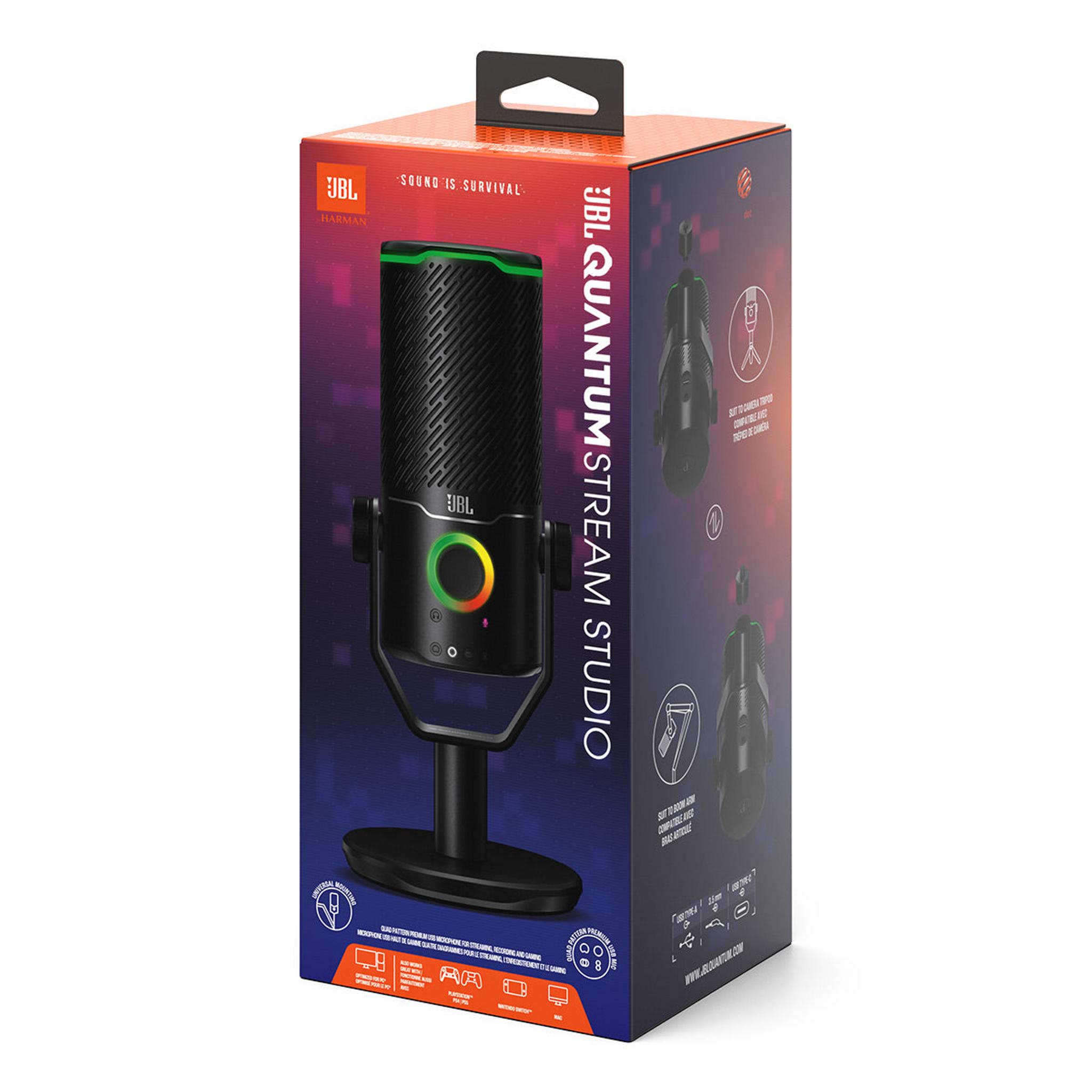 JBL Quantum Stream Studio Quad-Pattern USB Microphone for Streaming, Recording, & Gaming thumbnail 17