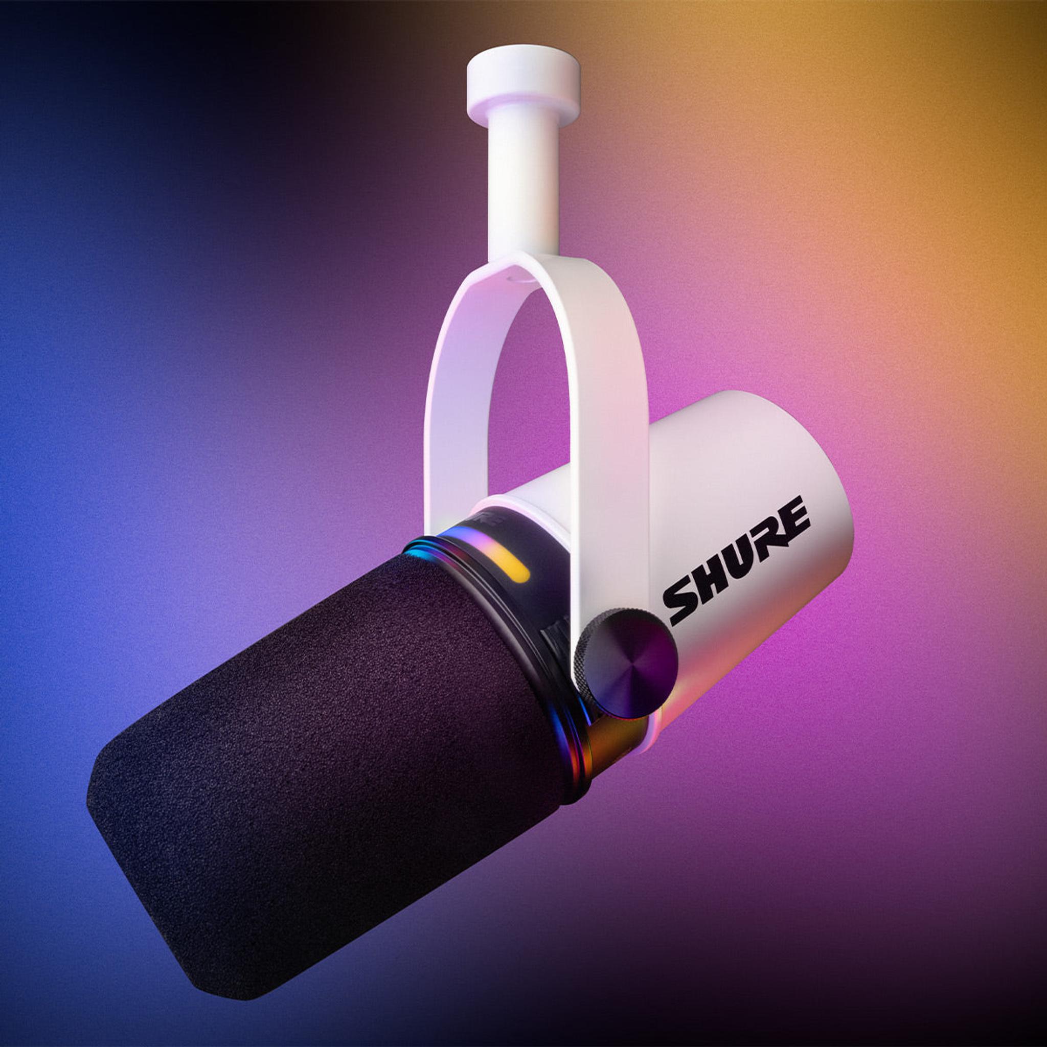 Shure MV7+ Hybrid Output USB-C & XLR Podcast Microphone (White) thumbnail 15