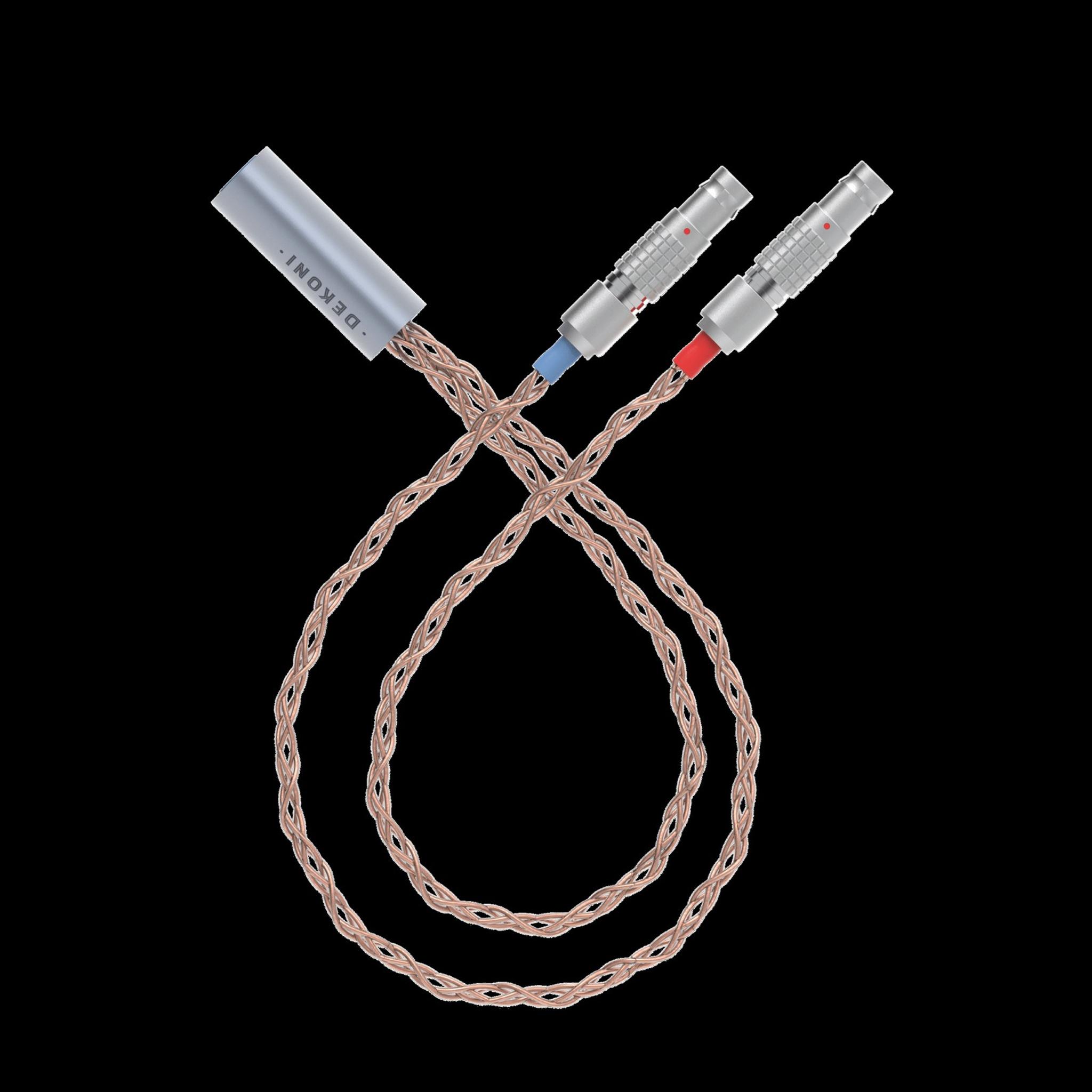 Dekoni Audio Ensemble 4-Pin XLR 52" PCUHD Cable with 2 Pin Utopia Lemo Headphone Connectors thumbnail 3
