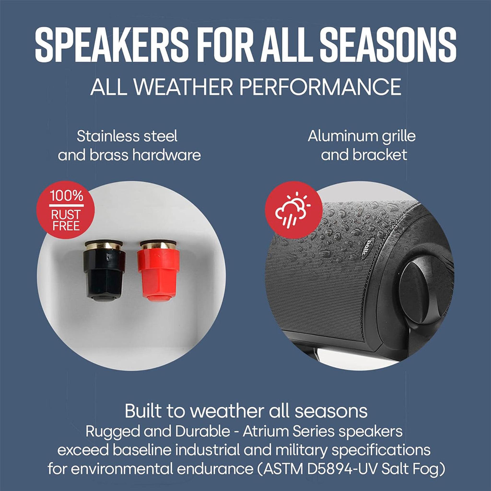 Polk Audio Atrium 5 All-Weather Outdoor Loudspeakers - Pair (White) thumbnail 6