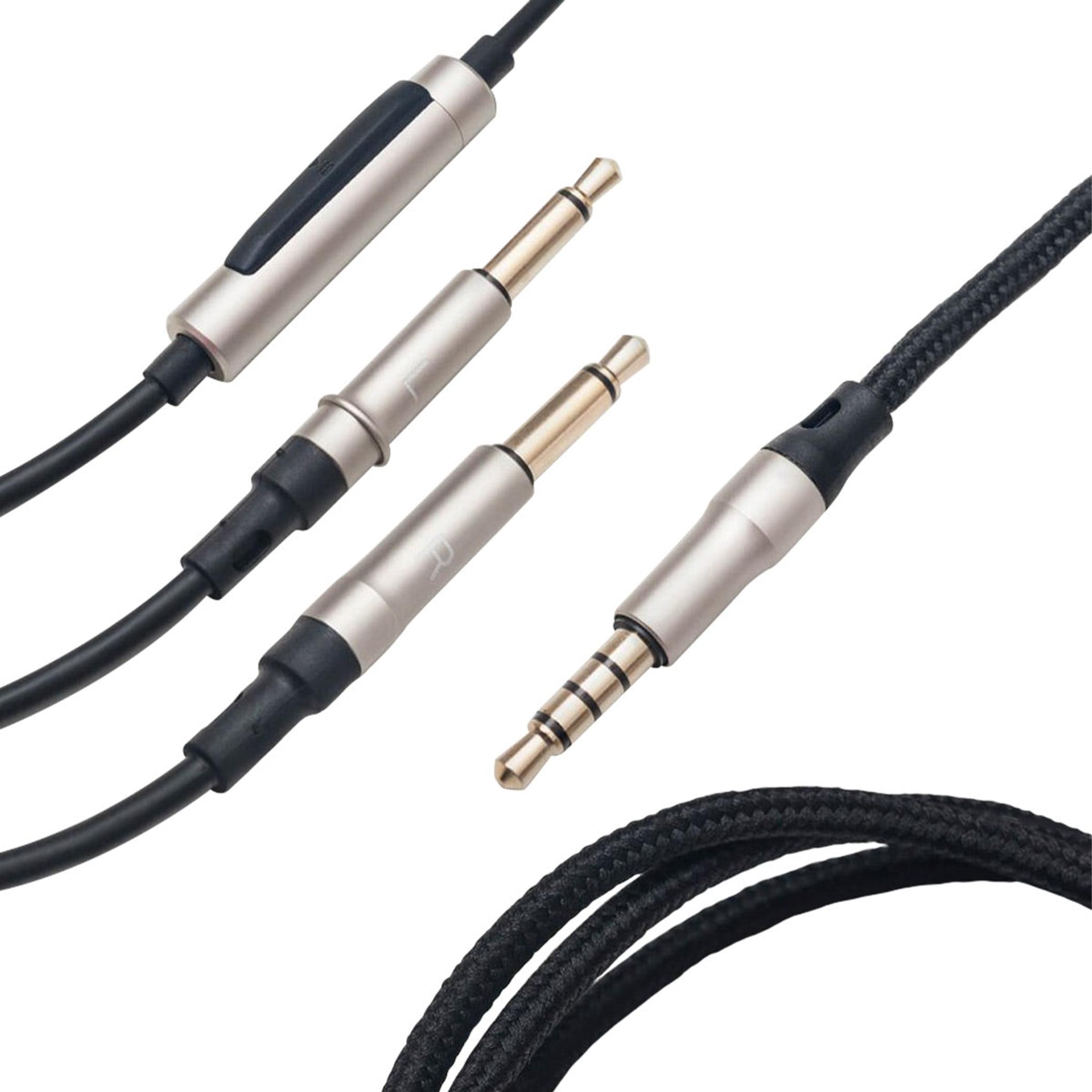 Meze Audio Mono 3.5mm 99 Series Silver Standard Headphone Cable with Microphone - 3.9 ft. - Image 1