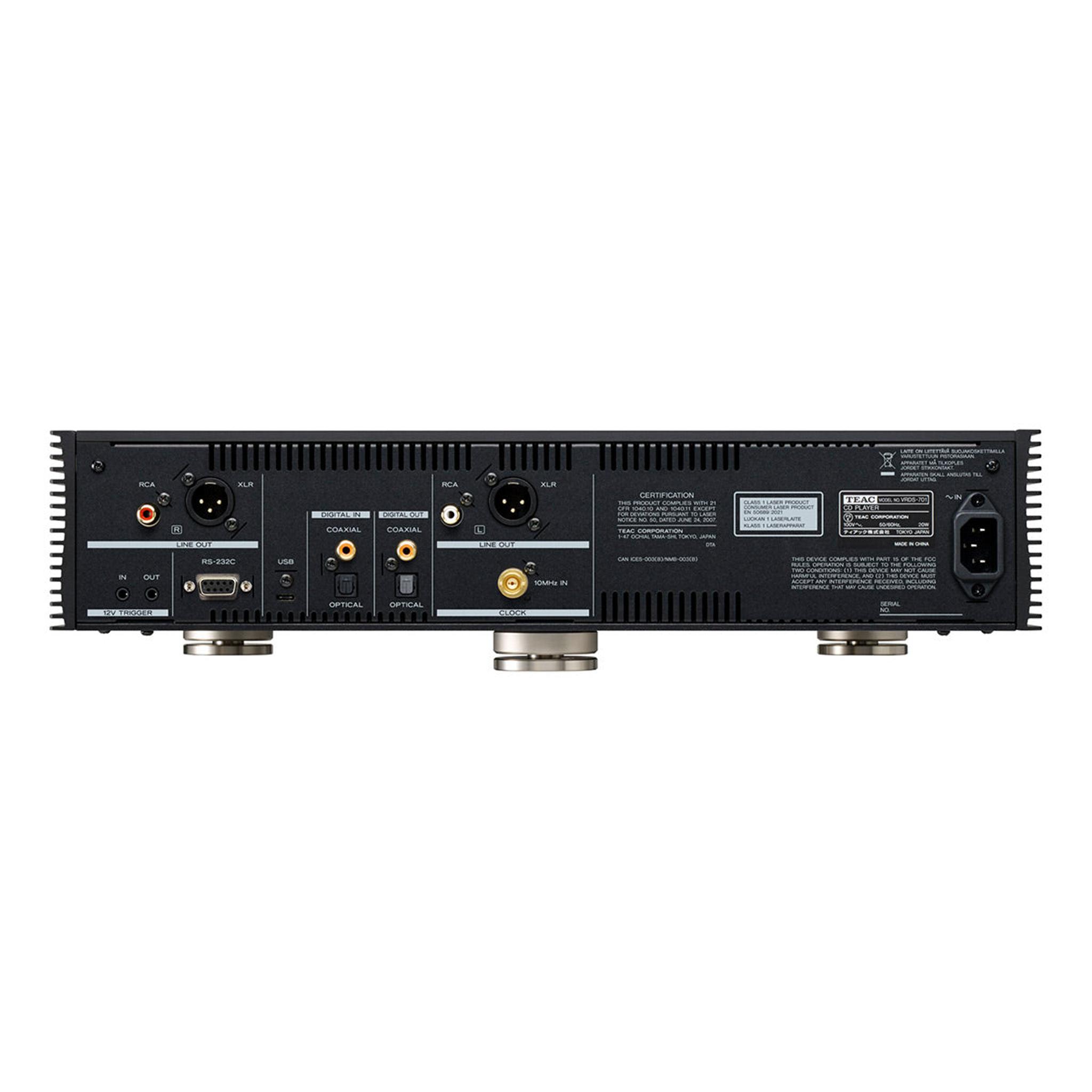 TEAC VRDS-701 Fully-Balanced CD Player with Preamplifier, 32-bit Discrete DAC, and Headphone Amplifier thumbnail 3
