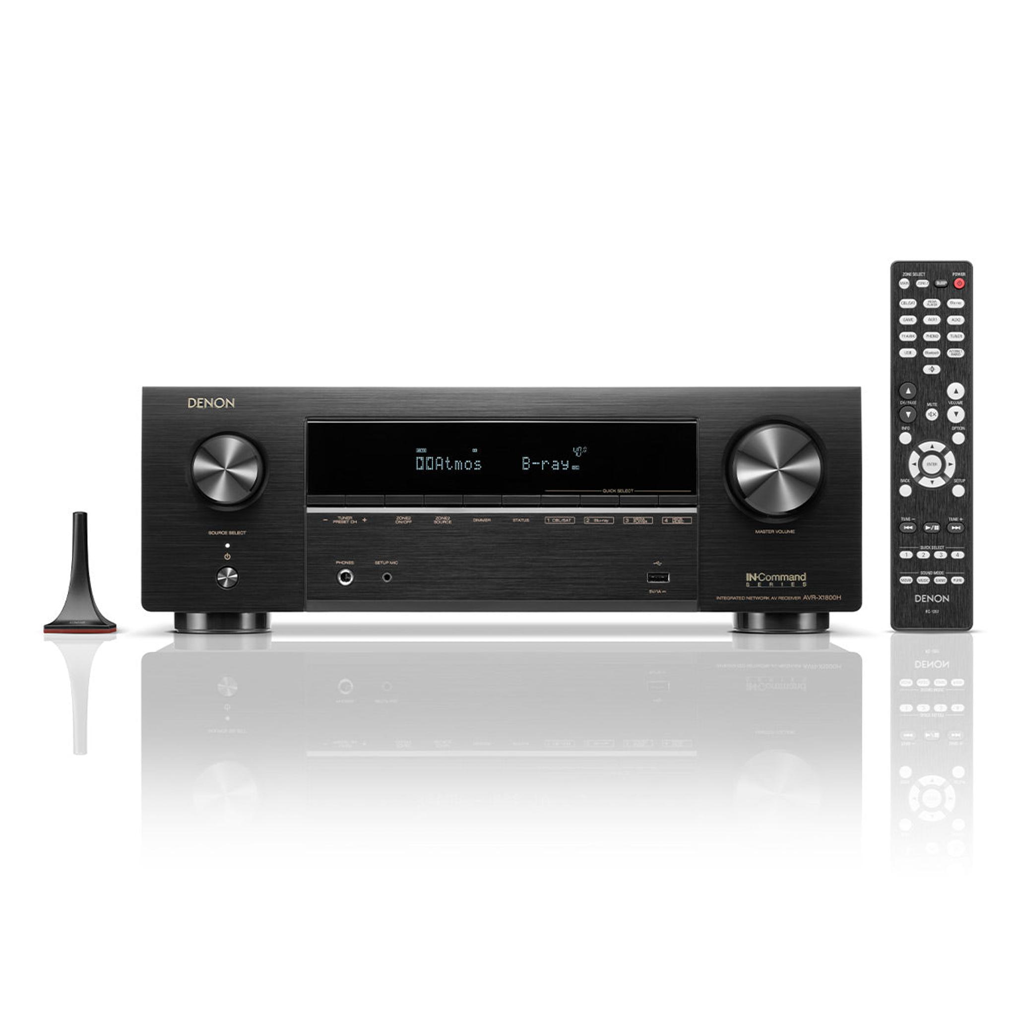 Denon AVRX1800H 7.2 Channel 8K Home Theater Receiver with Dolby Atmos, HEOS Built-In, and Audyssey Room Correction - Image 1