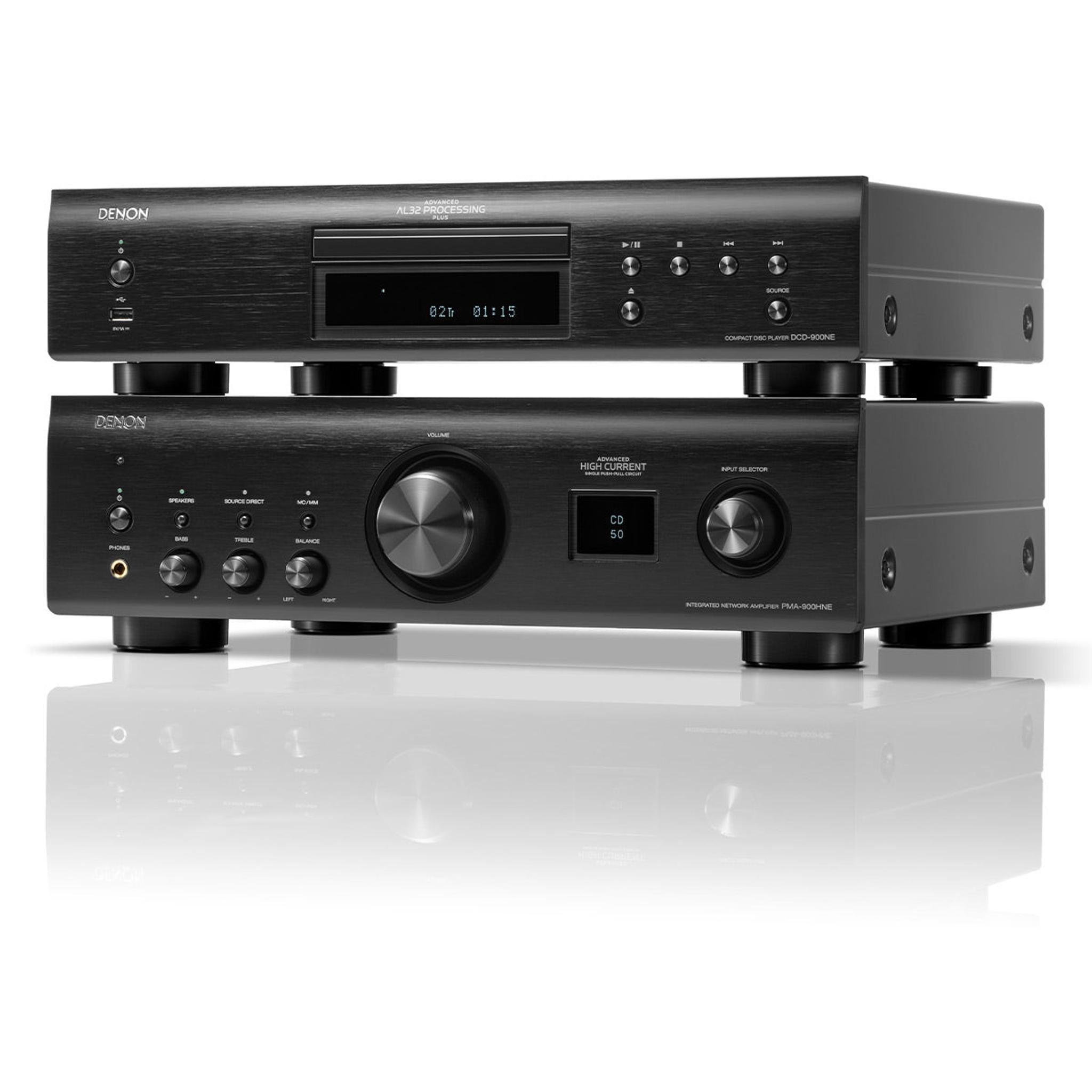 Denon DCD-900NE CD Player and PMA-900HNE Integrated Network Amplifier (Black) - Image 1