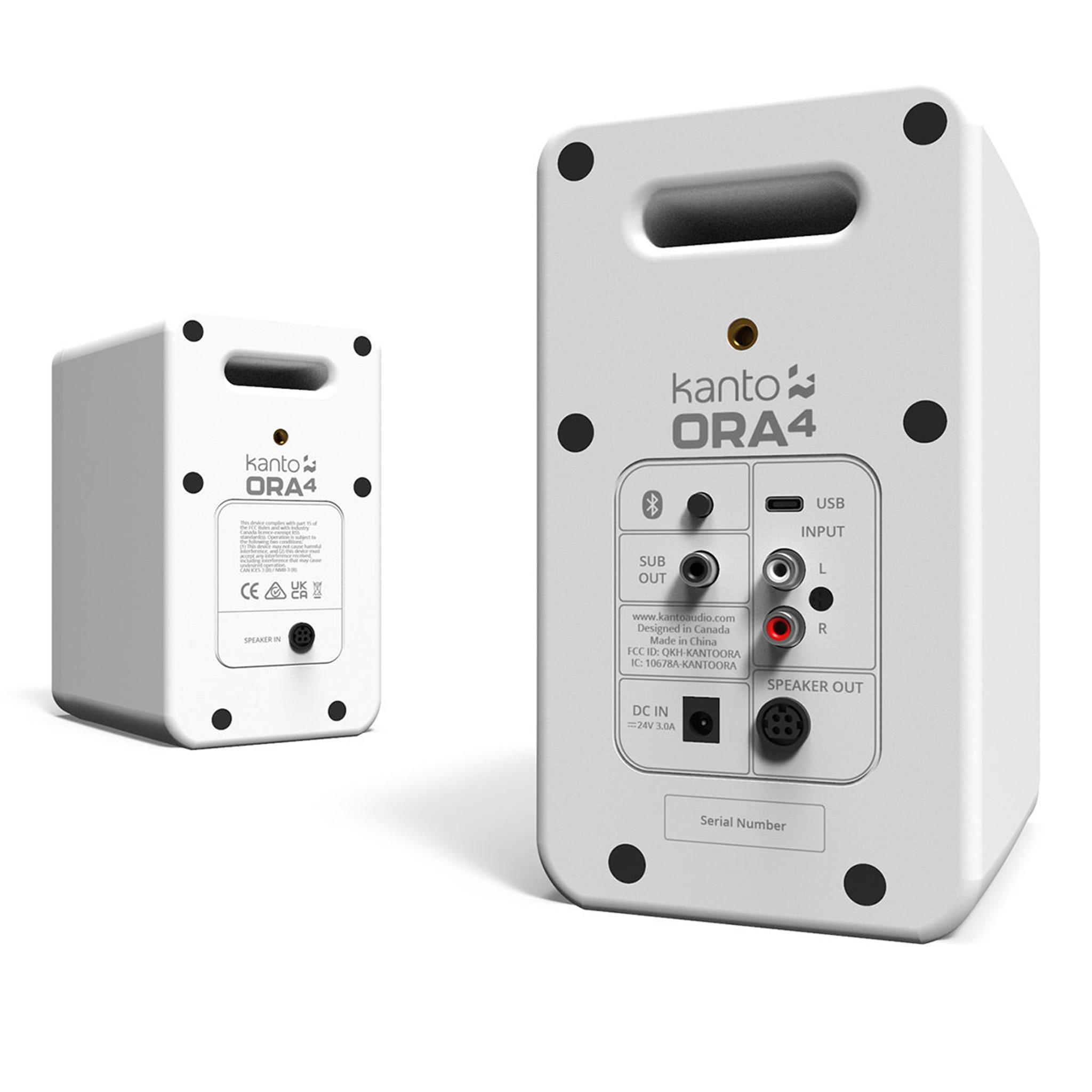 Kanto ORA Powered Reference Desktop Speakers with Bluetooth (White) thumbnail 5