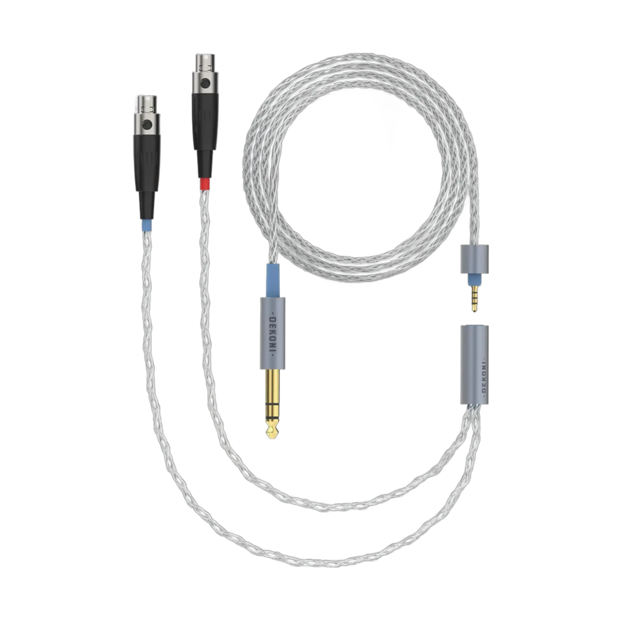 Dekoni Audio Ensemble 1/4" 52" Braided Cable with 4-pin Mini XLR Headphone Connectors