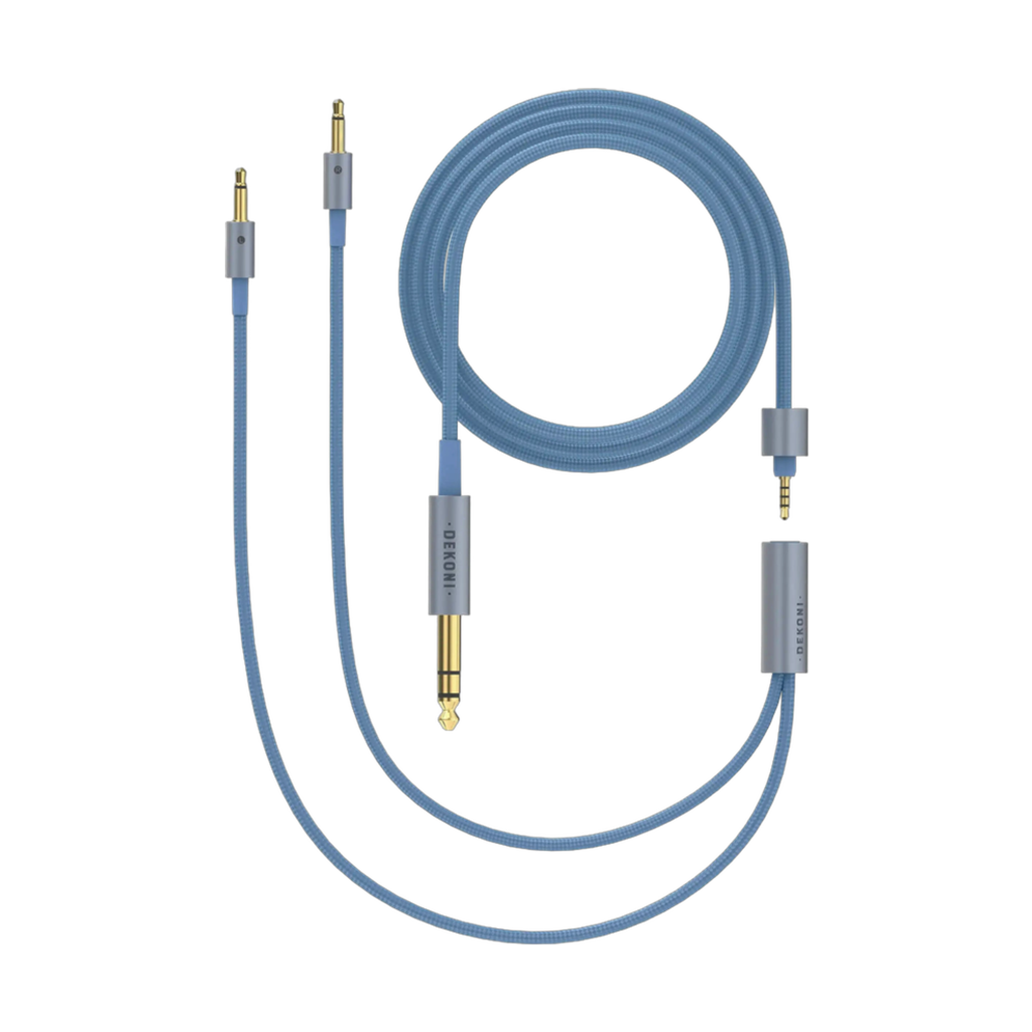Dekoni Audio Ensemble 1/4" 52" Nylon Wrapped Cable with 3.5mm Headphone Connectors