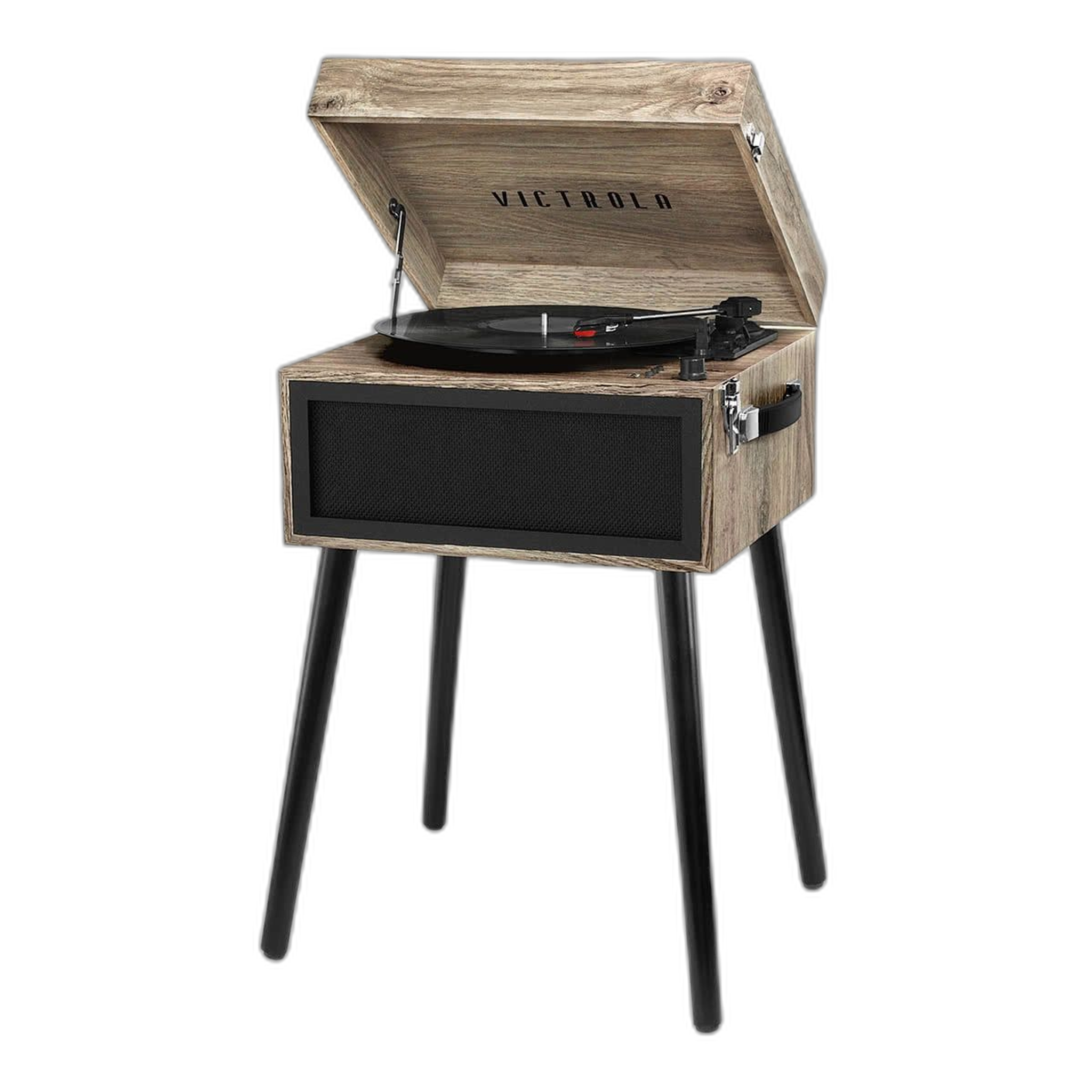 Victrola Liberty Bluetooth Record Player Stand with 3-Speed Turntable (Farmhouse Oatmeal) - Image 1