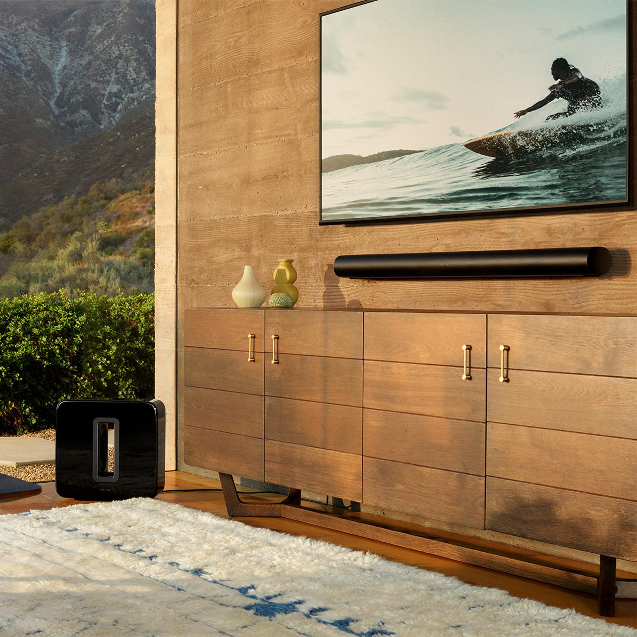 Sonos Premium Immersive Set with Arc Ultra Soundbar, Sub 4 Subwoofer, & Pair of Era 100 Wireless Speakers (Black) thumbnail 24