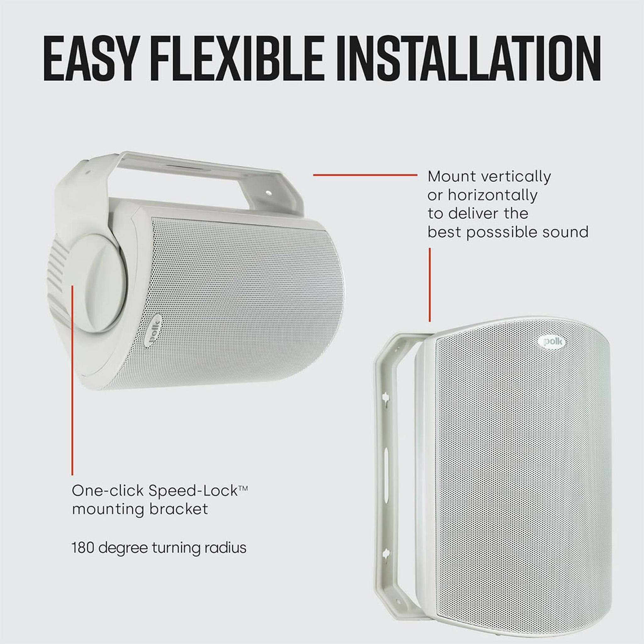Polk Audio Atrium 5 All-Weather Outdoor Loudspeakers - Pair (White) thumbnail 8