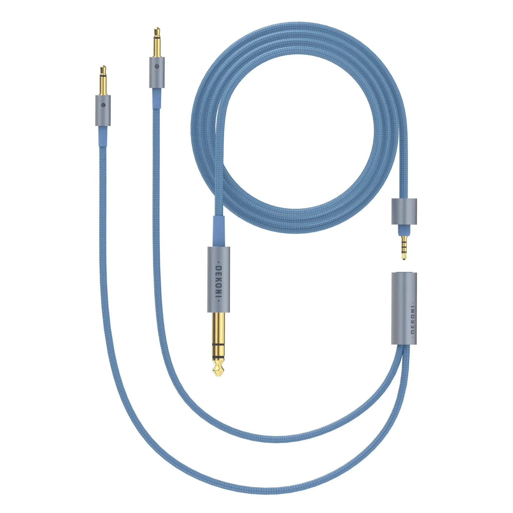 Dekoni Audio Ensemble 1/4" 52" Nylon Wrapped Cable with 3.5mm Headphone Connectors thumbnail 2