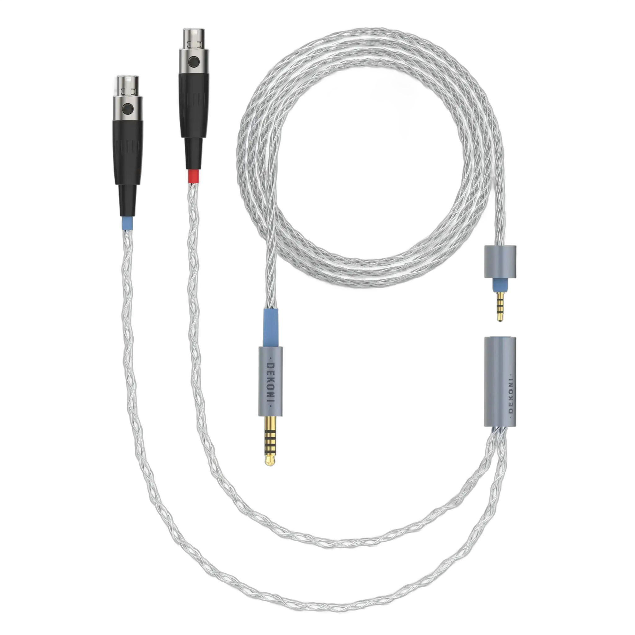 Dekoni Audio Ensemble 4.4mm 52" Braided Cable with 4-pin Mini XLR Headphone Connectors - Image 1