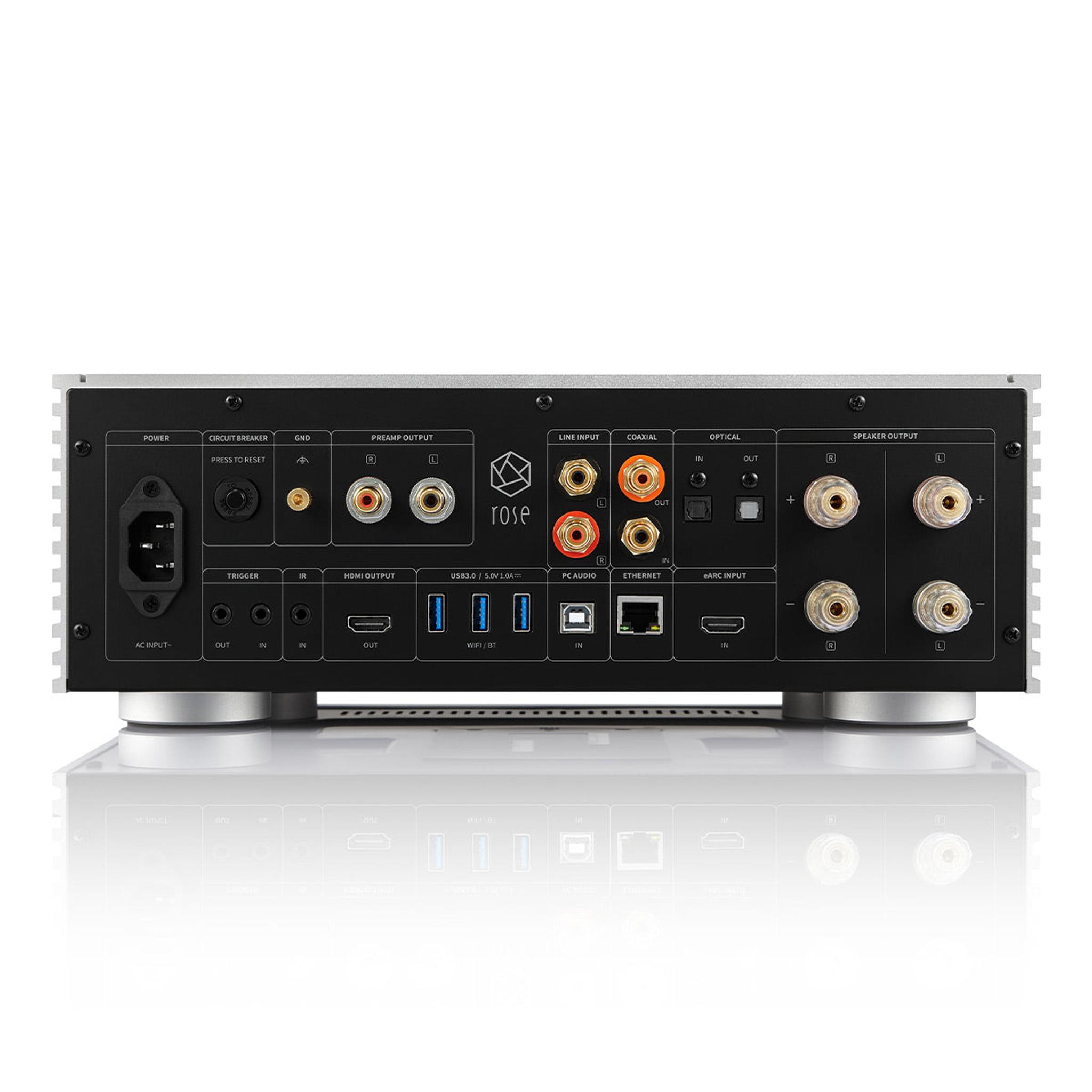 HiFi Rose RS520 Wireless Network Streamer & Integrated Amplifier with Built-In ESS Sabre DAC (Silver) with RSA780 Reference CD Drive and Ripper thumbnail 7