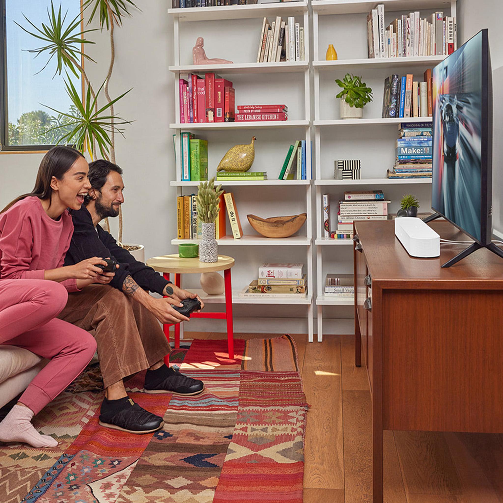 Sonos Premium Immersive Set with Beam Soundbar (Gen 2), Sub 4 Subwoofer, & Pair of Era 100 Wireless Speakers (White) thumbnail 8