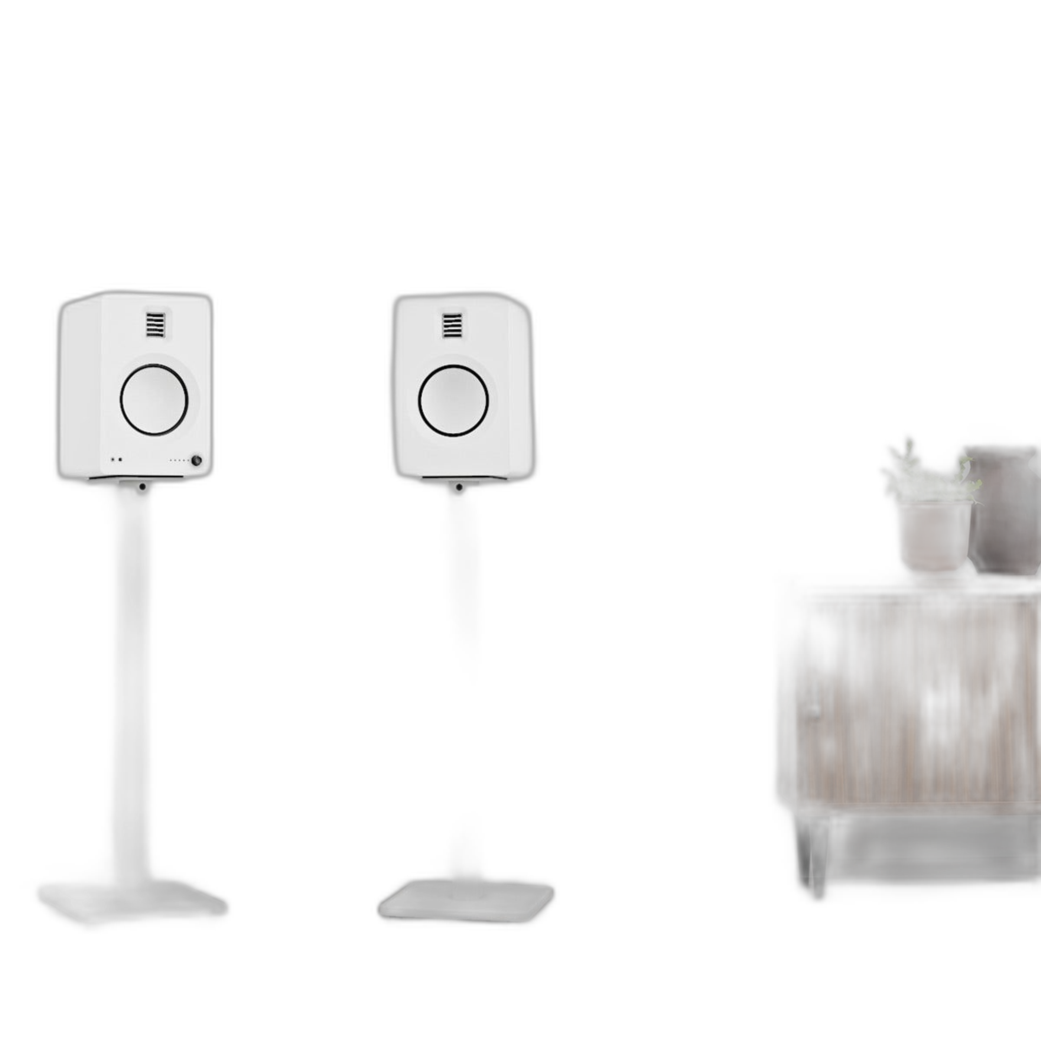 Kanto SP26PL 26" Bookshelf Speaker Stands with Rotating Top Plates and Cable Management - Pair (White) thumbnail 12