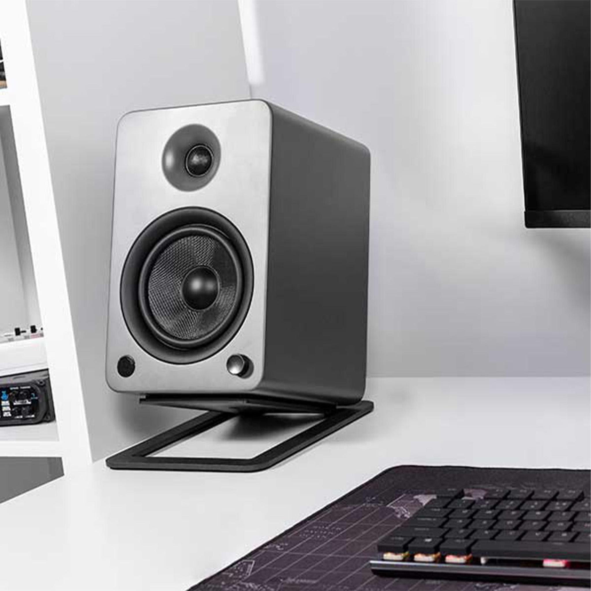 Kanto YU6 Powered Bookshelf Speakers with Built-In Bluetooth - Pair (Matte Black) thumbnail 7