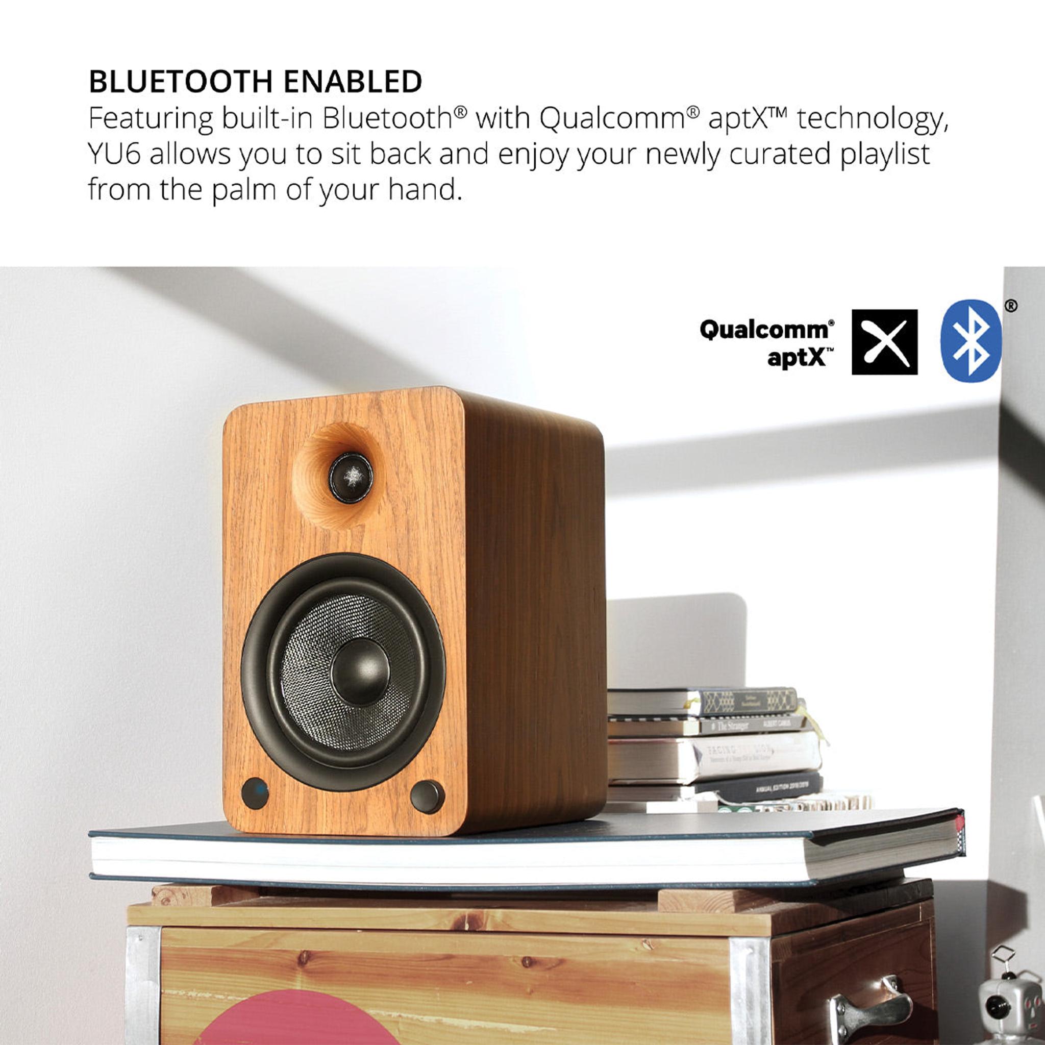 Kanto YU6 Powered Bookshelf Speakers with Built-In Bluetooth - Pair (Walnut) thumbnail 7