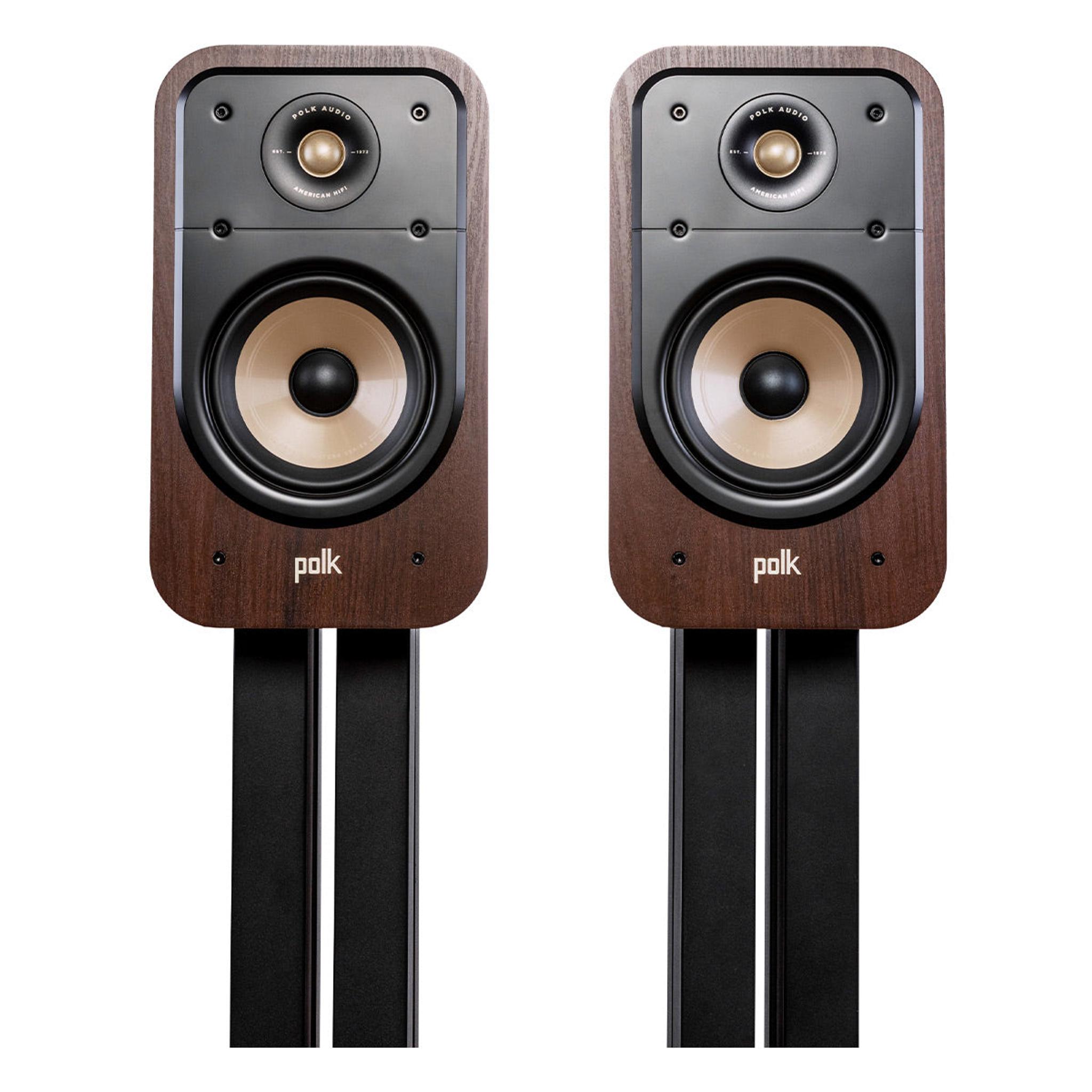 Polk Audio Signature Elite ES20 Bookshelf Speakers - Pair (Walnut) - Image 1
