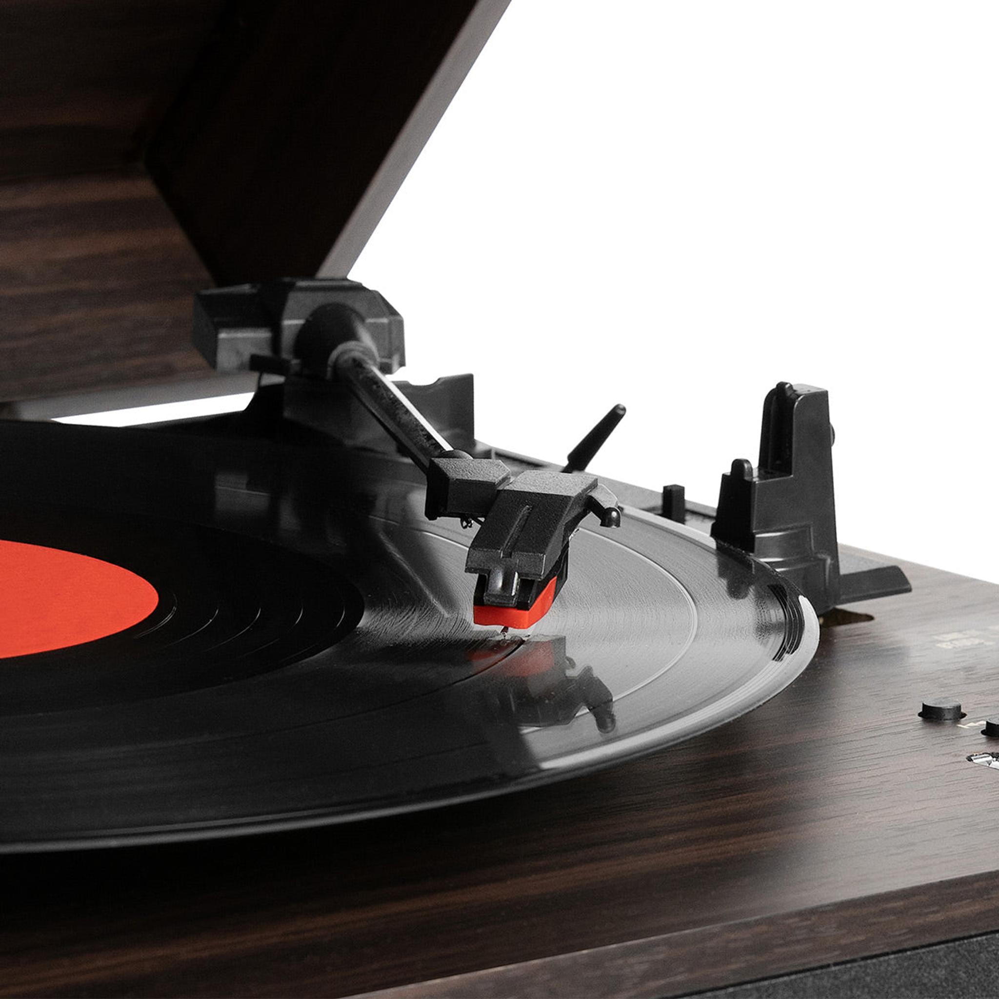 Victrola Liberty Bluetooth Record Player Stand with 3-Speed Turntable (Espresso) thumbnail 15