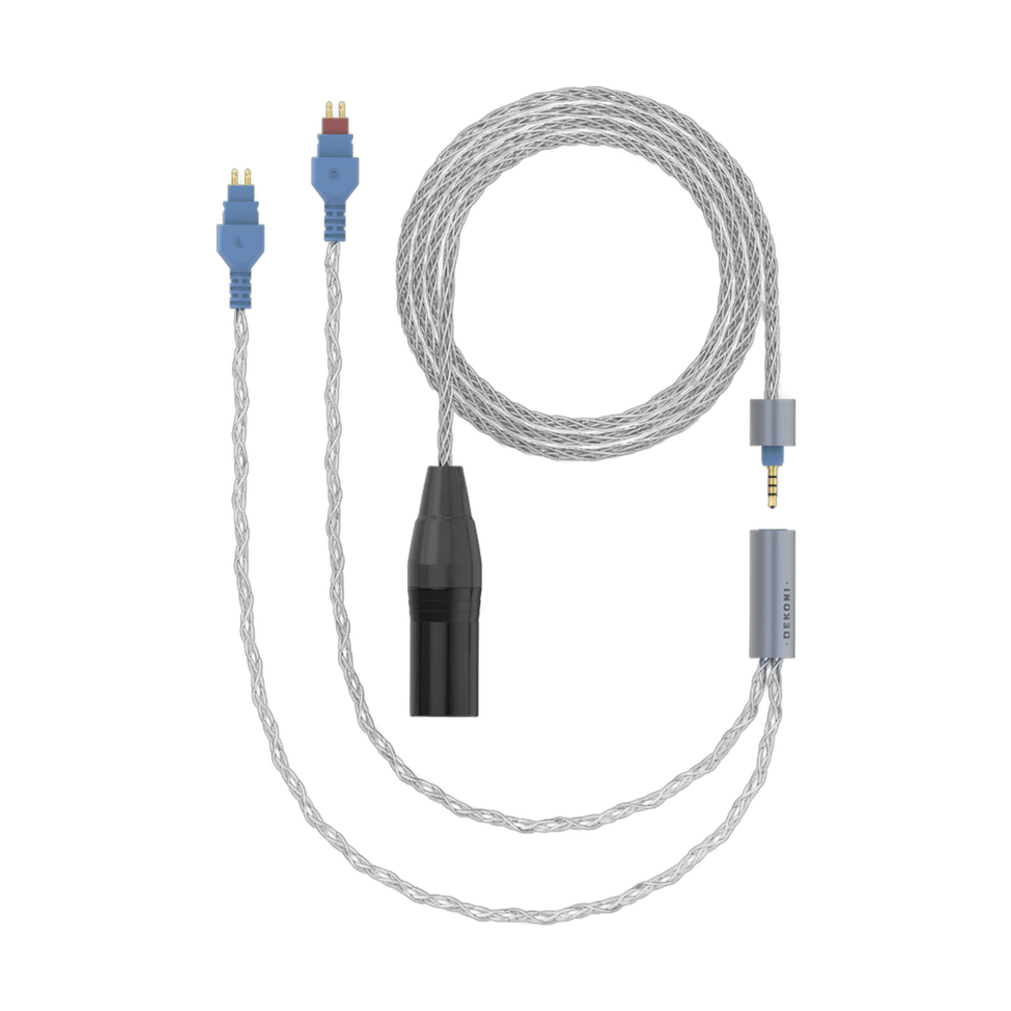 Dekoni Audio Ensemble 4-Pin XLR 64" Braided Cable Cable with HD600 Headphone Connectors