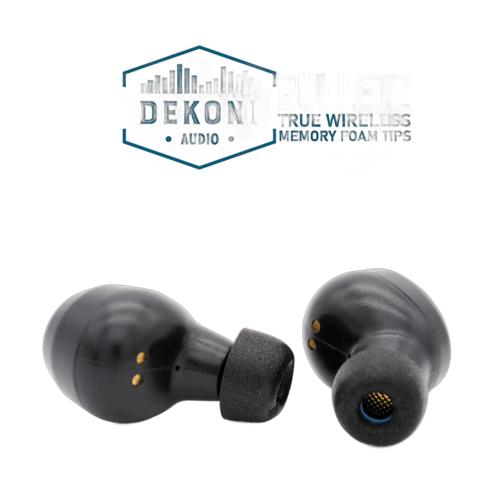 Premium Memory Foam Isolation Earphone Tips Black - True Wireless